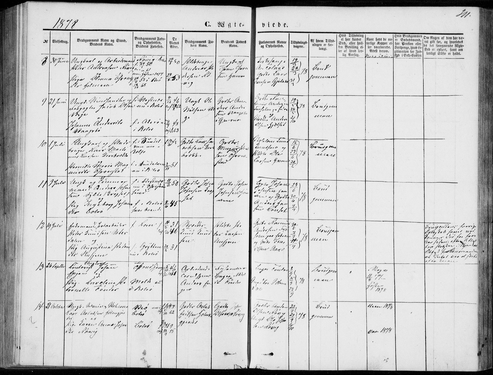 Ministerialprotokoller, klokkerbøker og fødselsregistre - Møre og Romsdal, SAT/A-1454/555/L0655: Ministerialbok nr. 555A05, 1869-1886, s. 311