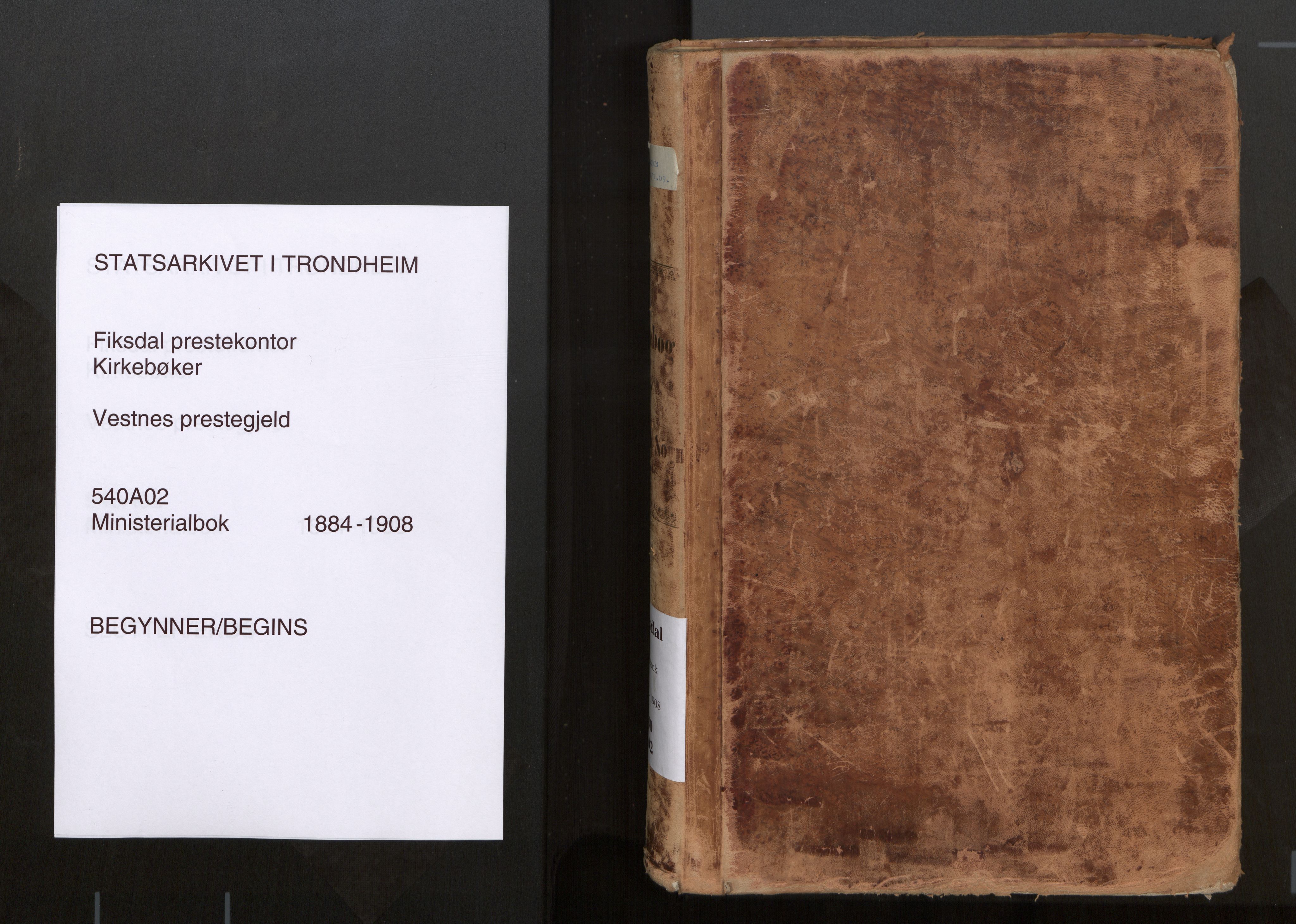 Ministerialprotokoller, klokkerbøker og fødselsregistre - Møre og Romsdal, SAT/A-1454/540/L0540a: Ministerialbok nr. 540A02, 1884-1908