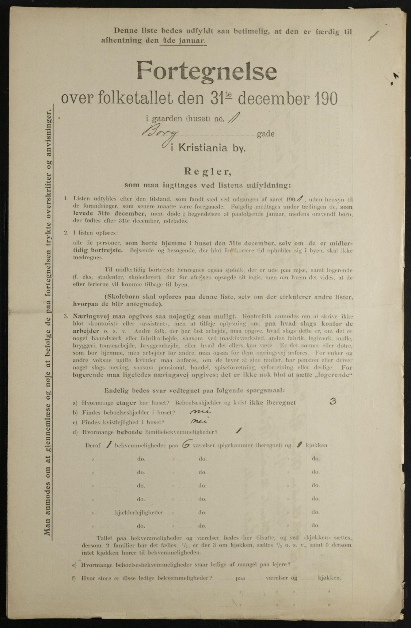 OBA, Kommunal folketelling 31.12.1901 for Kristiania kjøpstad, 1901, s. 1289