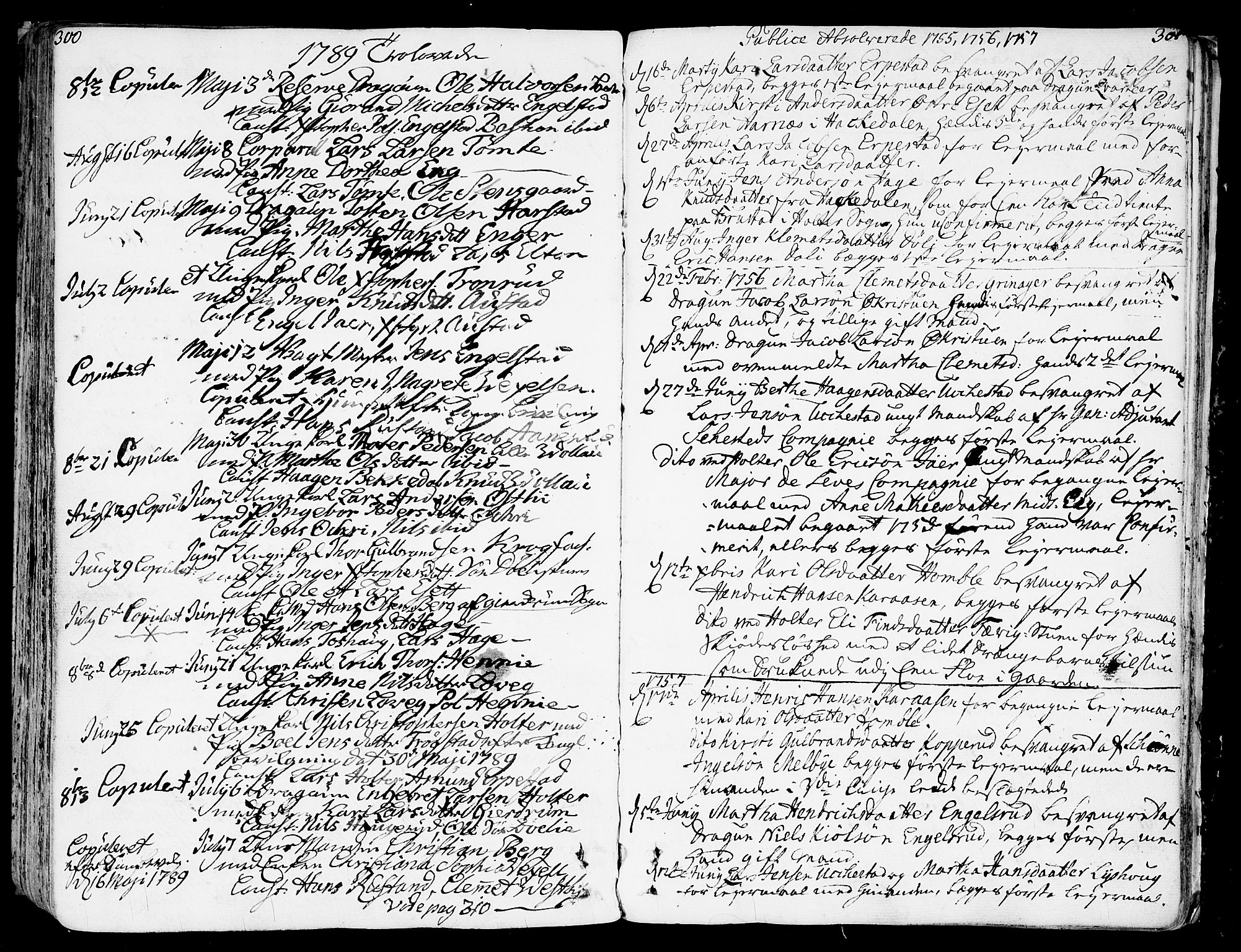 Nannestad prestekontor Kirkebøker, AV/SAO-A-10414a/F/Fa/L0007: Ministerialbok nr. I 7, 1754-1791, s. 300-301