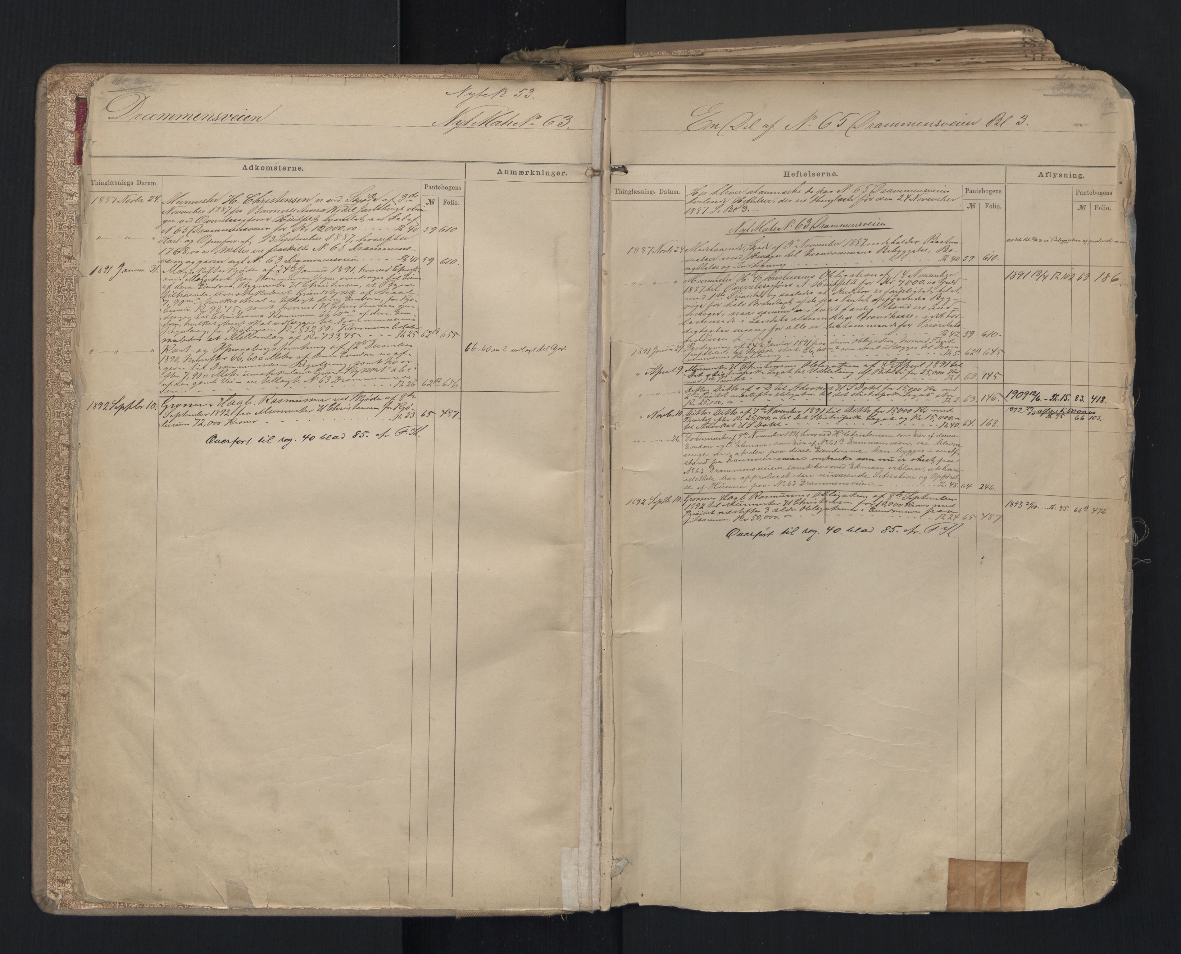 Oslo byskriverembete, AV/SAO-A-10227/G/Ga/Gab/Gabb/L0001: Panteregister nr. I, 1882-1950, s. 2