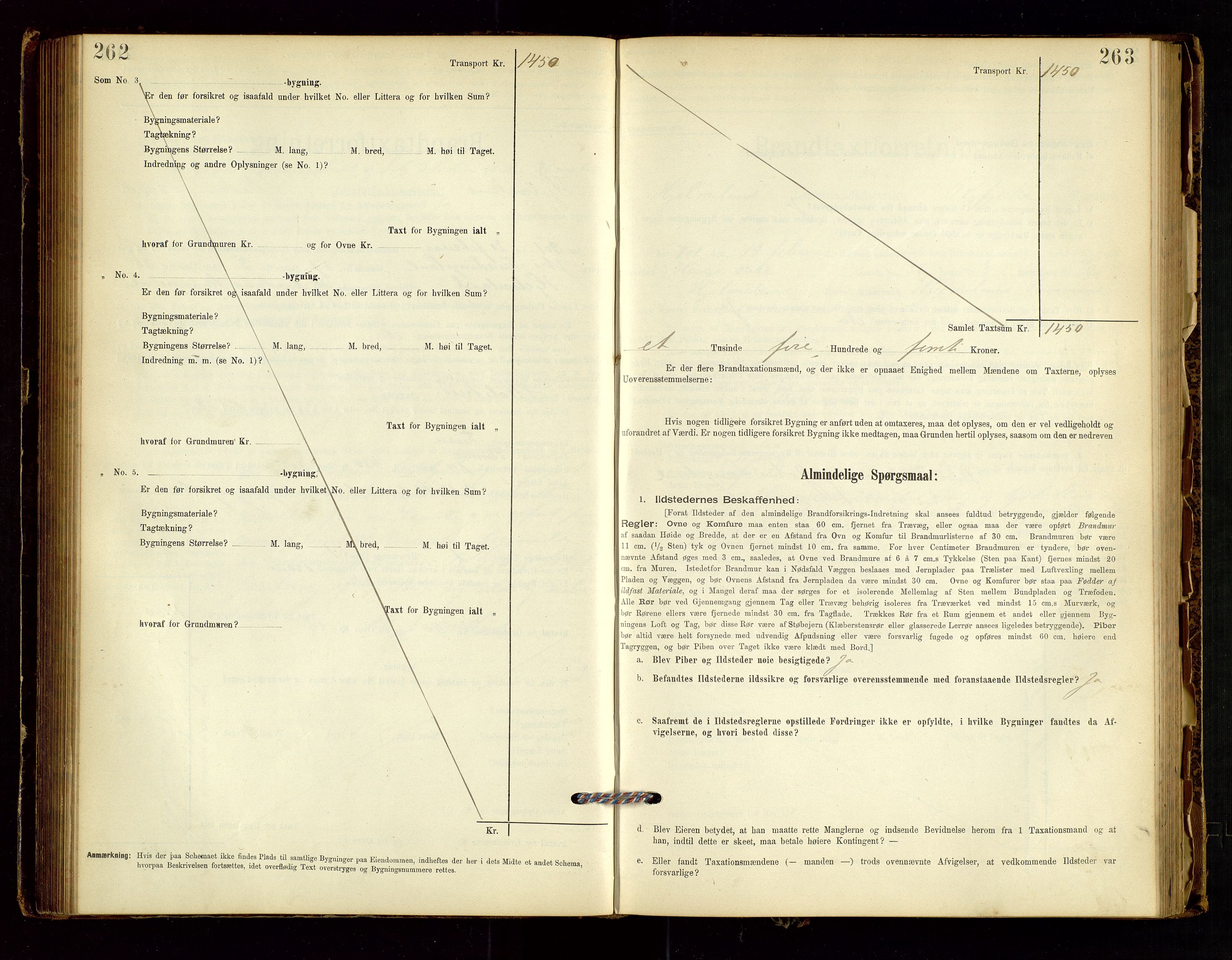 Hjelmeland lensmannskontor, AV/SAST-A-100439/Gob/L0001: "Brandtaxationsprotokol", 1895-1932, s. 262-263