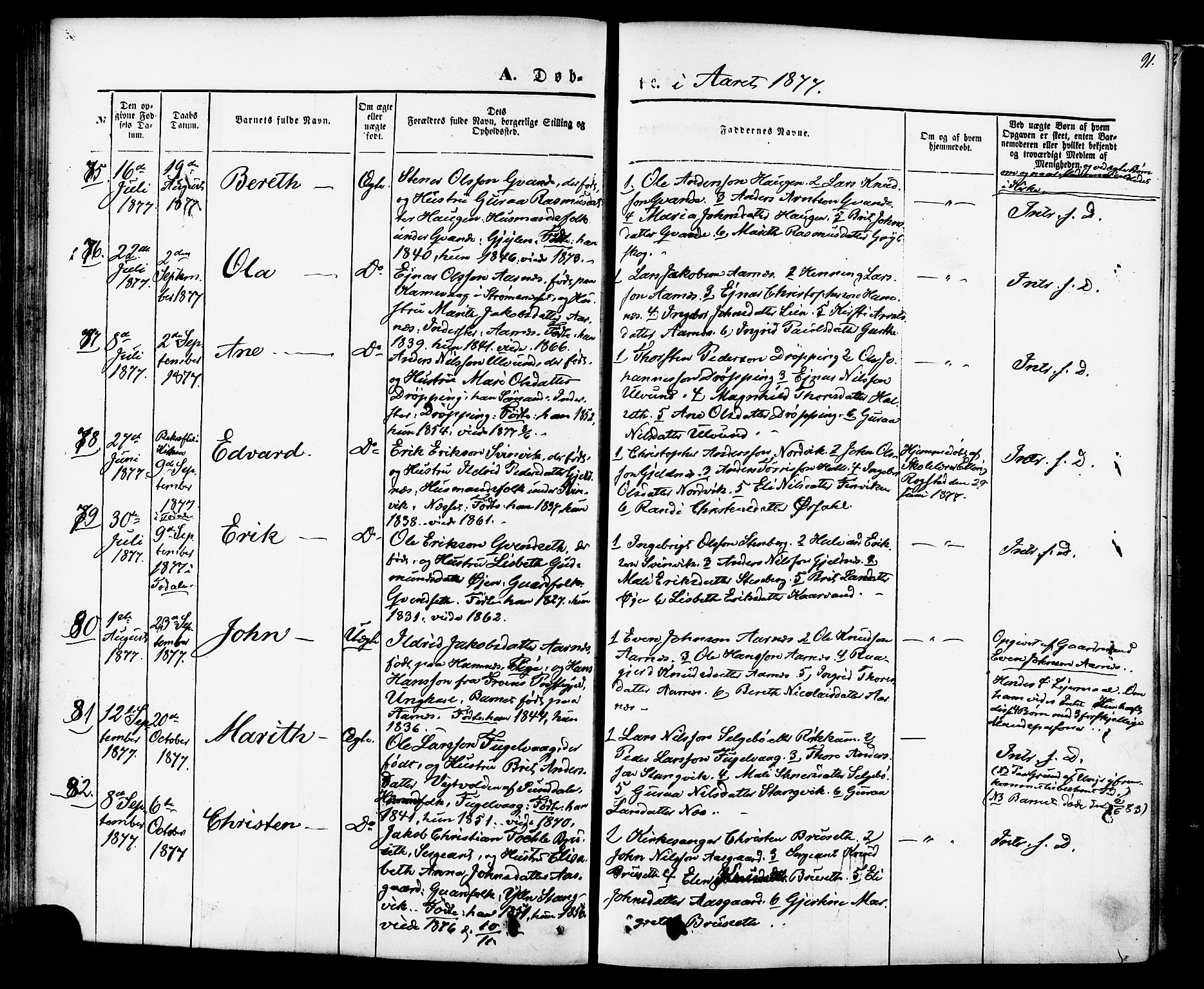 Ministerialprotokoller, klokkerbøker og fødselsregistre - Møre og Romsdal, AV/SAT-A-1454/592/L1027: Ministerialbok nr. 592A05, 1865-1878, s. 91