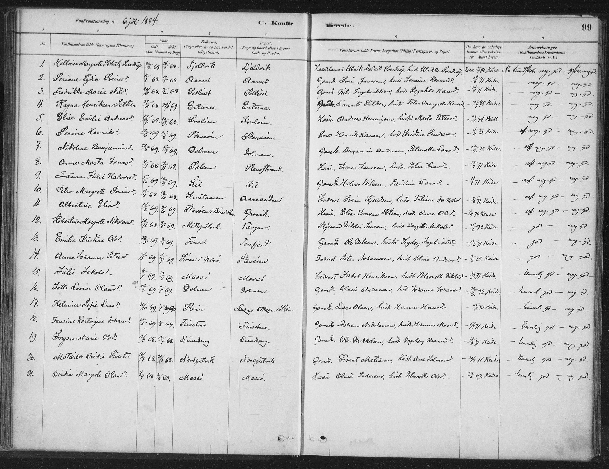 Ministerialprotokoller, klokkerbøker og fødselsregistre - Nord-Trøndelag, AV/SAT-A-1458/788/L0697: Ministerialbok nr. 788A04, 1878-1902, s. 99