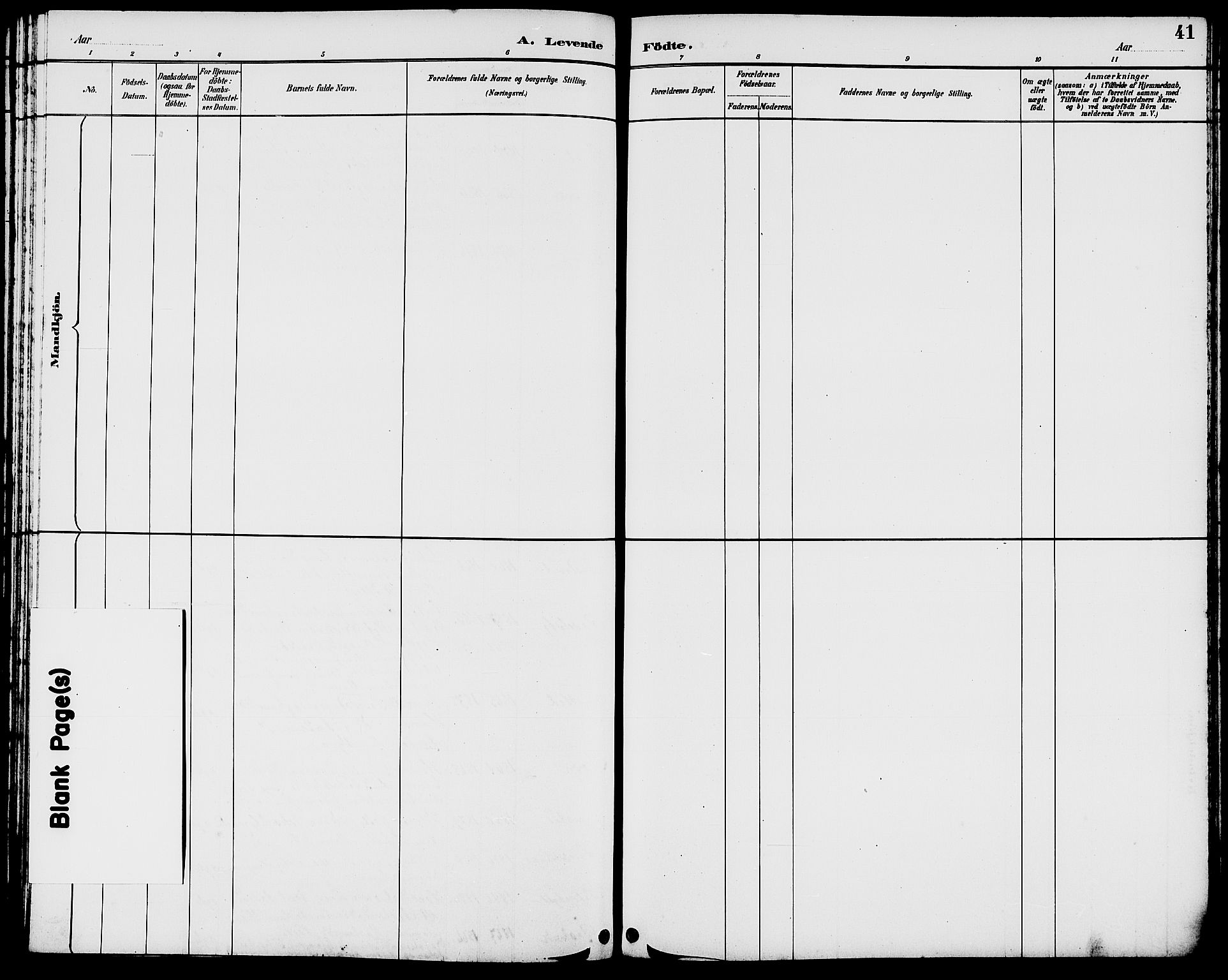 Rakkestad prestekontor Kirkebøker, AV/SAO-A-2008/G/Gc/L0001: Klokkerbok nr. III 1, 1887-1908, s. 41
