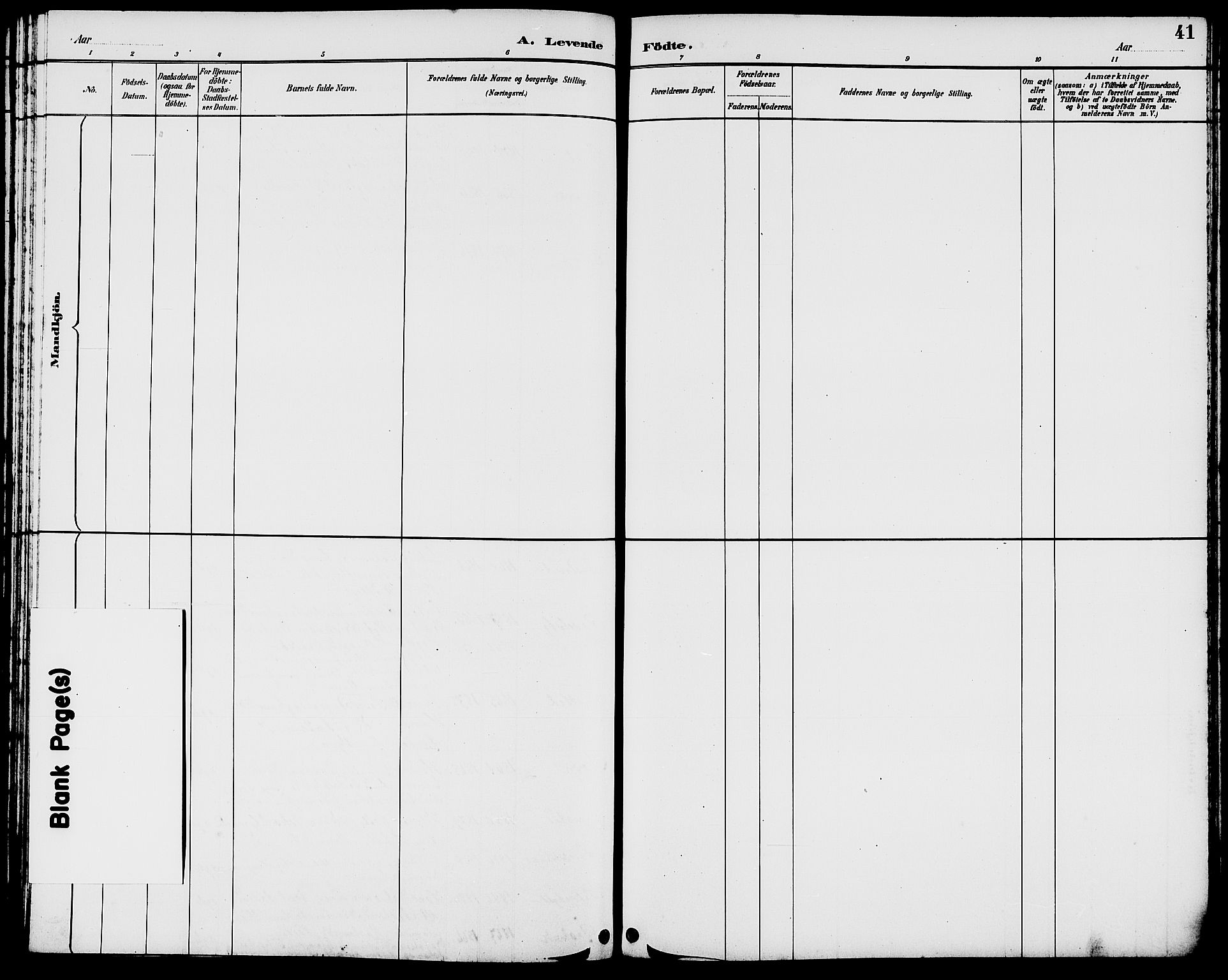 Rakkestad prestekontor Kirkebøker, SAO/A-2008/G/Gc/L0001: Klokkerbok nr. III 1, 1887-1908, s. 41