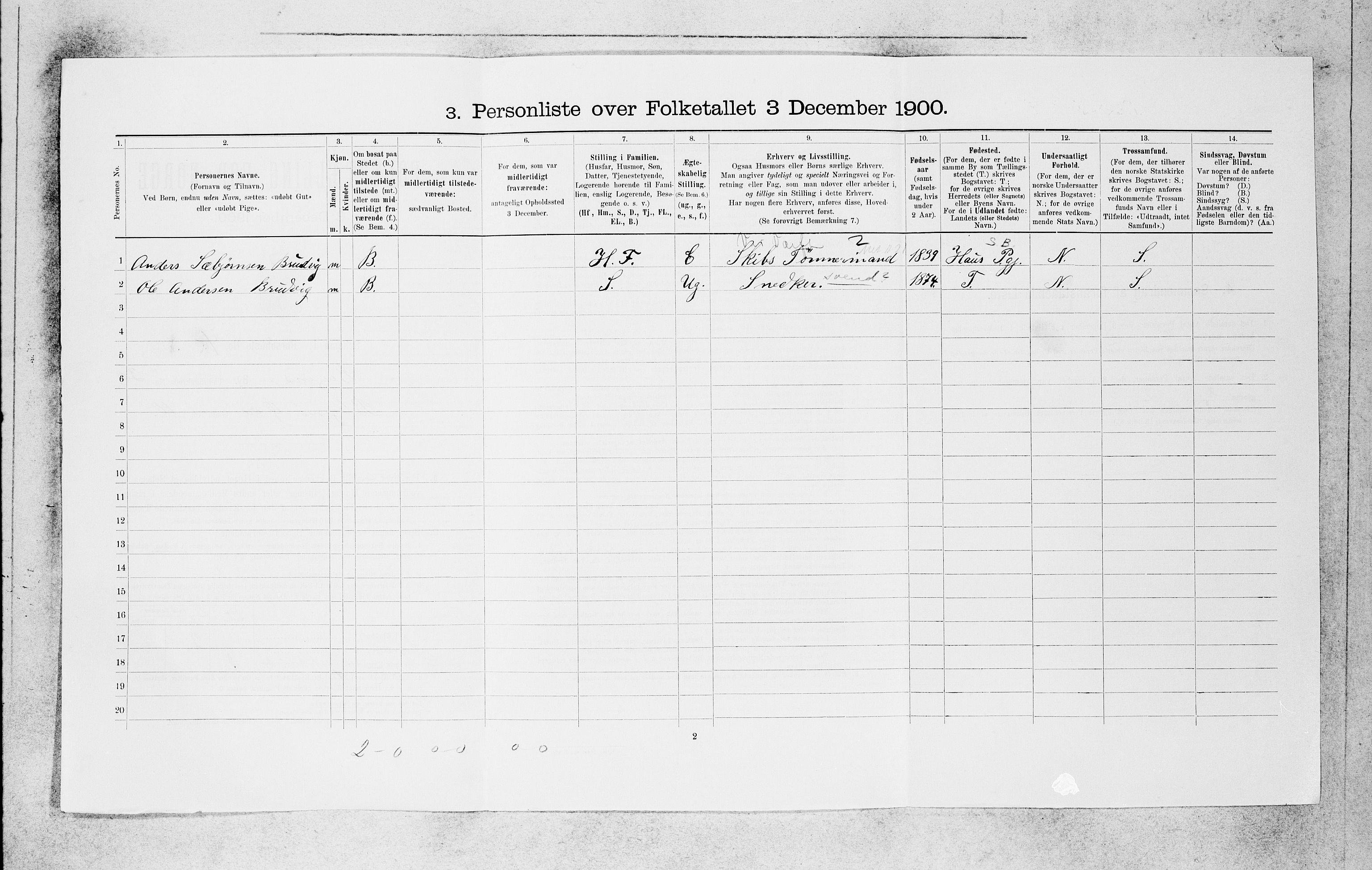 SAB, Folketelling 1900 for 1301 Bergen kjøpstad, 1900, s. 6341