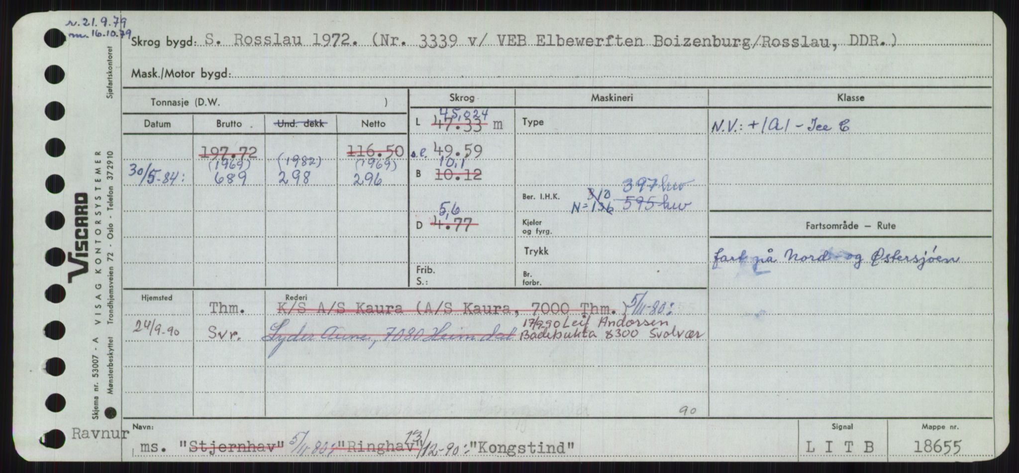 Sjøfartsdirektoratet med forløpere, Skipsmålingen, RA/S-1627/H/Ha/L0003/0002: Fartøy, Hilm-Mar / Fartøy, Kom-Mar, s. 27