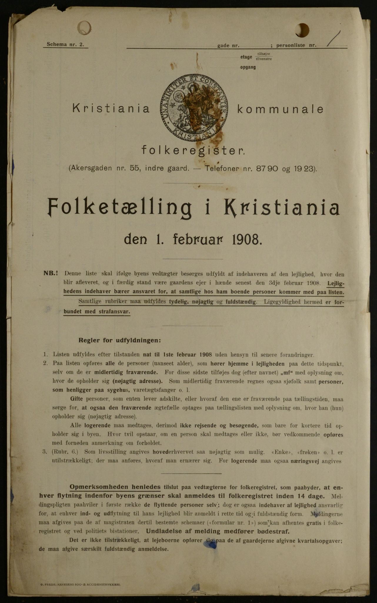 OBA, Kommunal folketelling 1.2.1908 for Kristiania kjøpstad, 1908, s. 78780