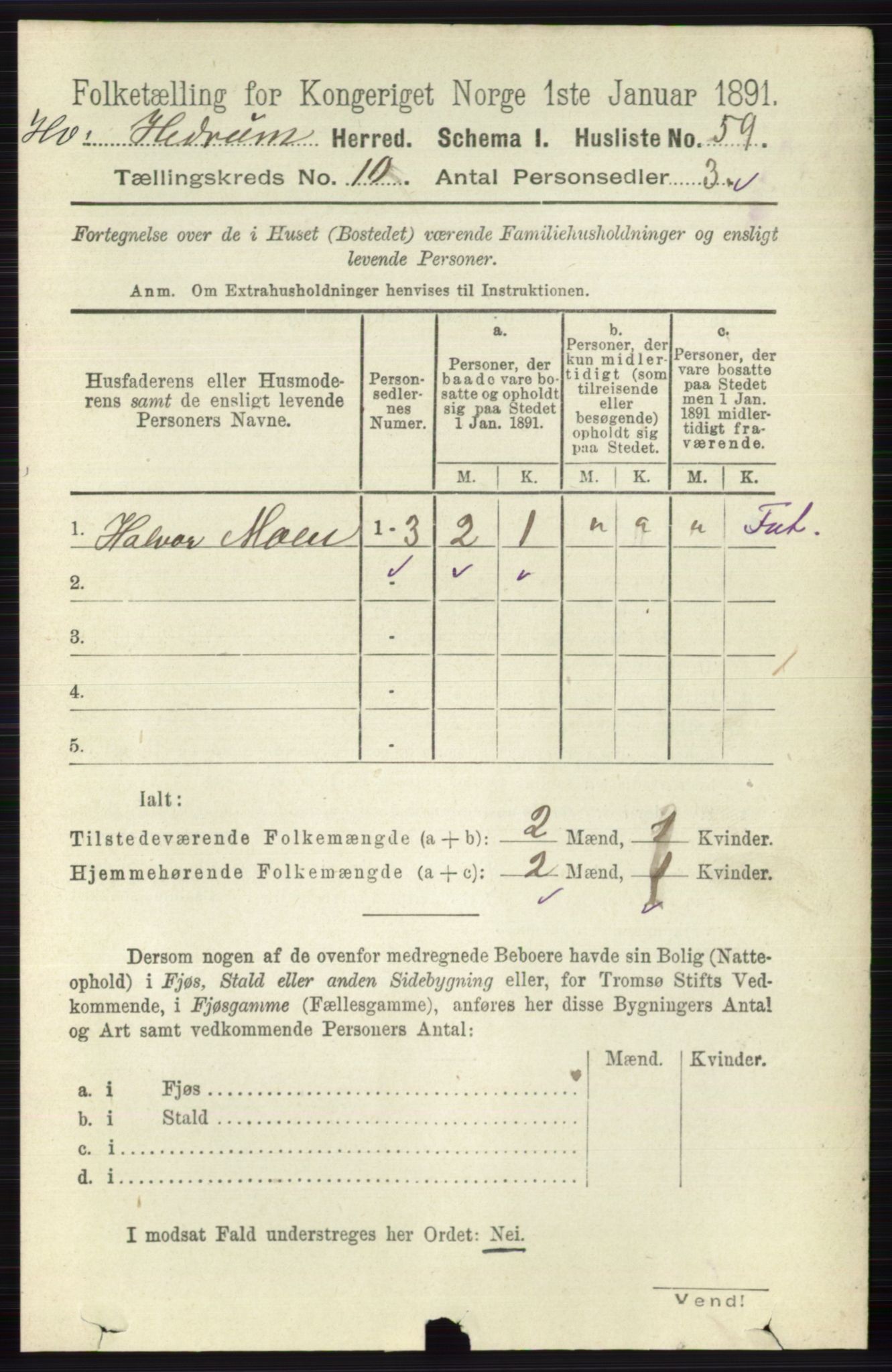 RA, Folketelling 1891 for 0727 Hedrum herred, 1891, s. 4384