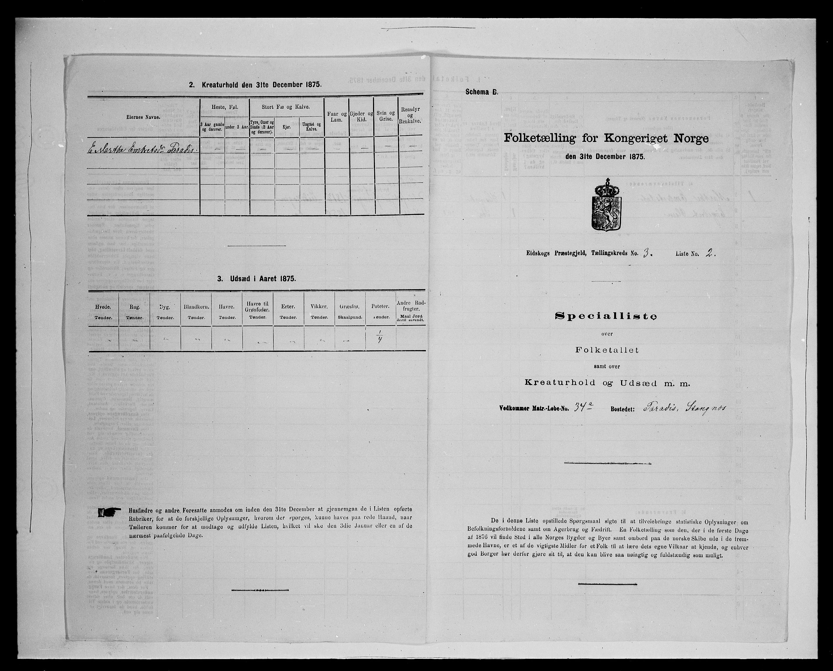 SAH, Folketelling 1875 for 0420P Eidskog prestegjeld, 1875, s. 471