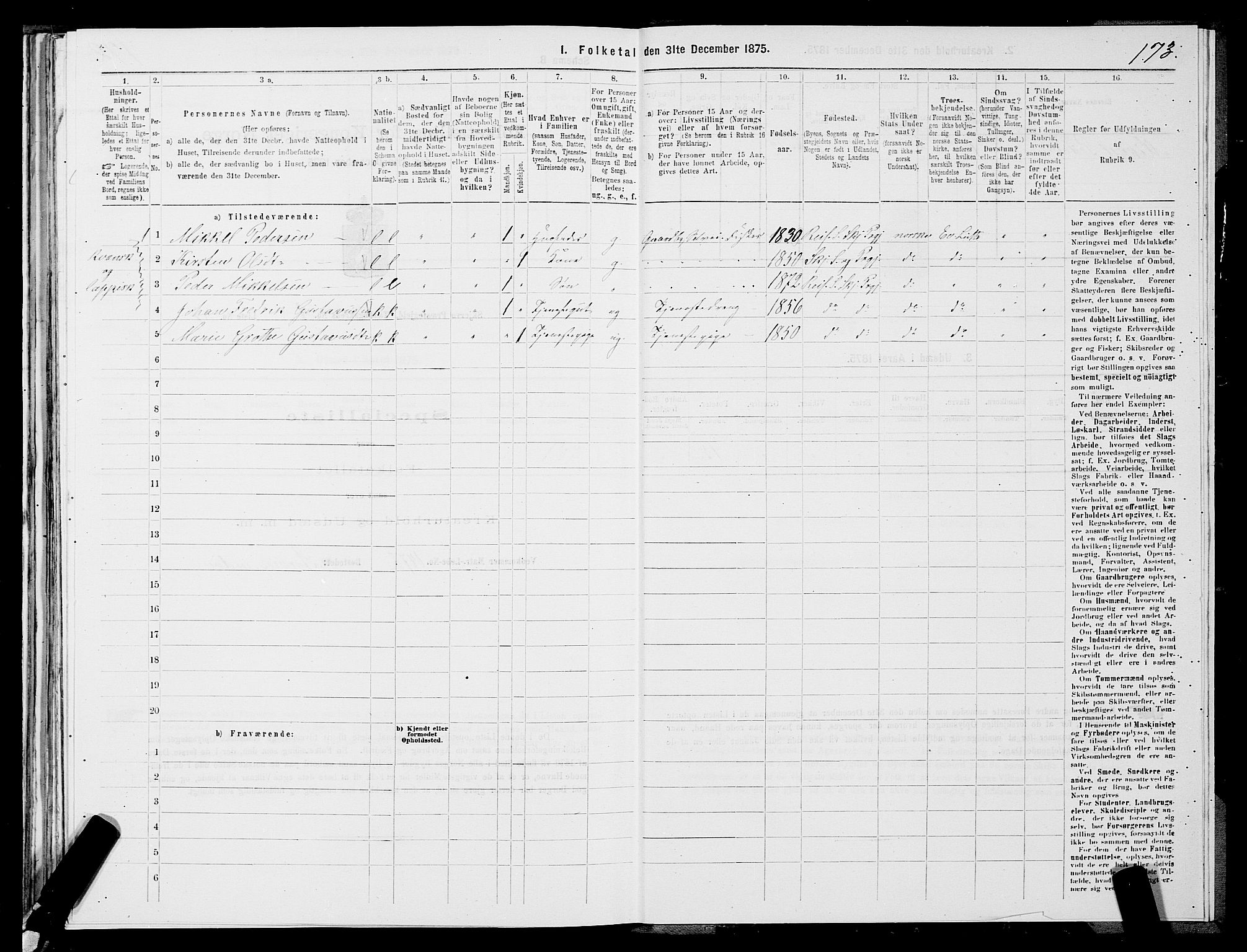 SATØ, Folketelling 1875 for 1941P Skjervøy prestegjeld, 1875, s. 3173