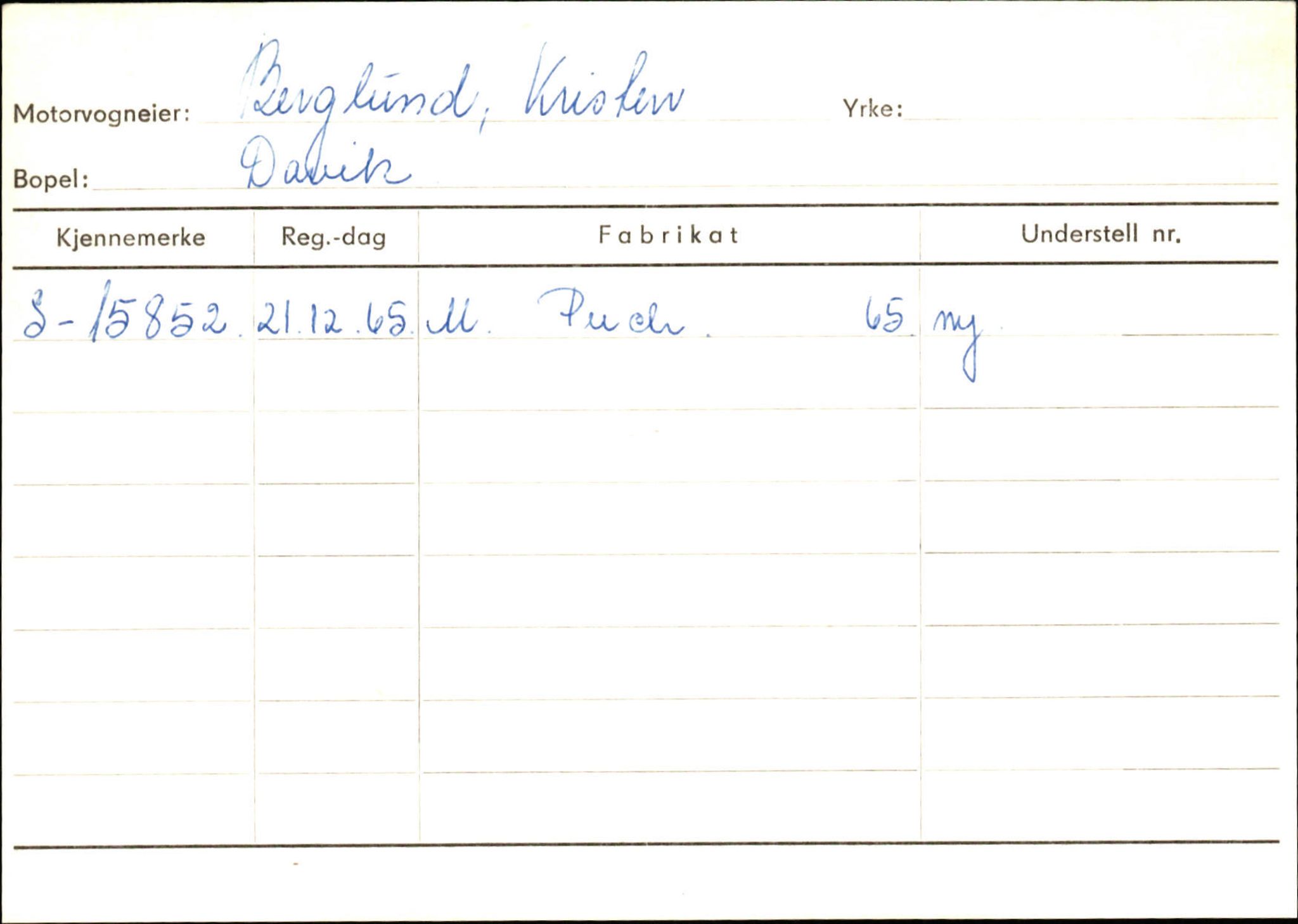 Statens vegvesen, Sogn og Fjordane vegkontor, SAB/A-5301/4/F/L0133: Eigarregister Bremanger A-Å. Gaular A-H, 1945-1975, s. 77
