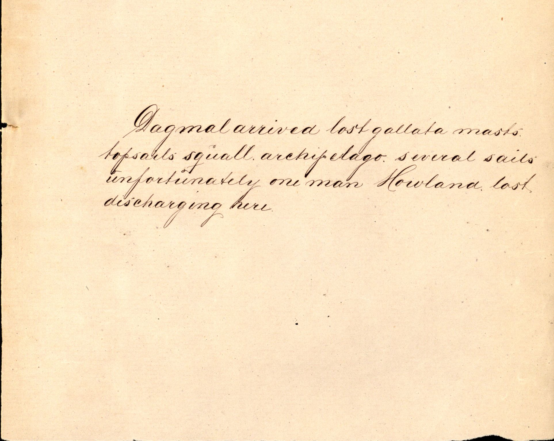 Pa 63 - Østlandske skibsassuranceforening, VEMU/A-1079/G/Ga/L0003/0020: Havaridokumenter / Dagmar, 1872