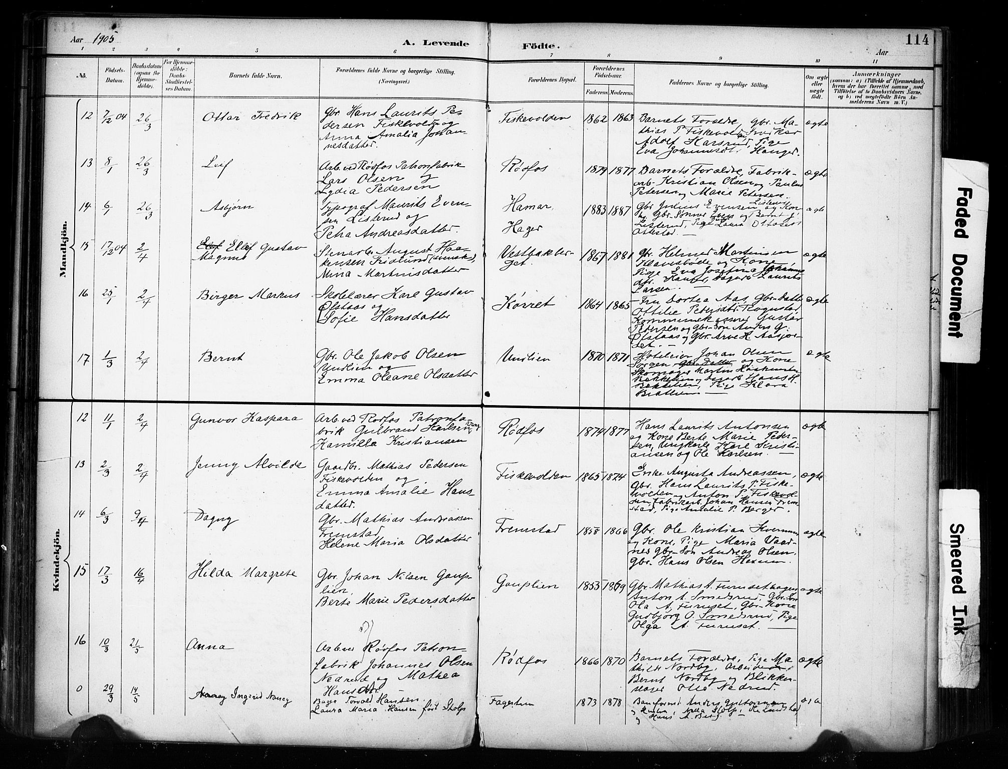 Vestre Toten prestekontor, AV/SAH-PREST-108/H/Ha/Haa/L0011: Ministerialbok nr. 11, 1895-1906, s. 114