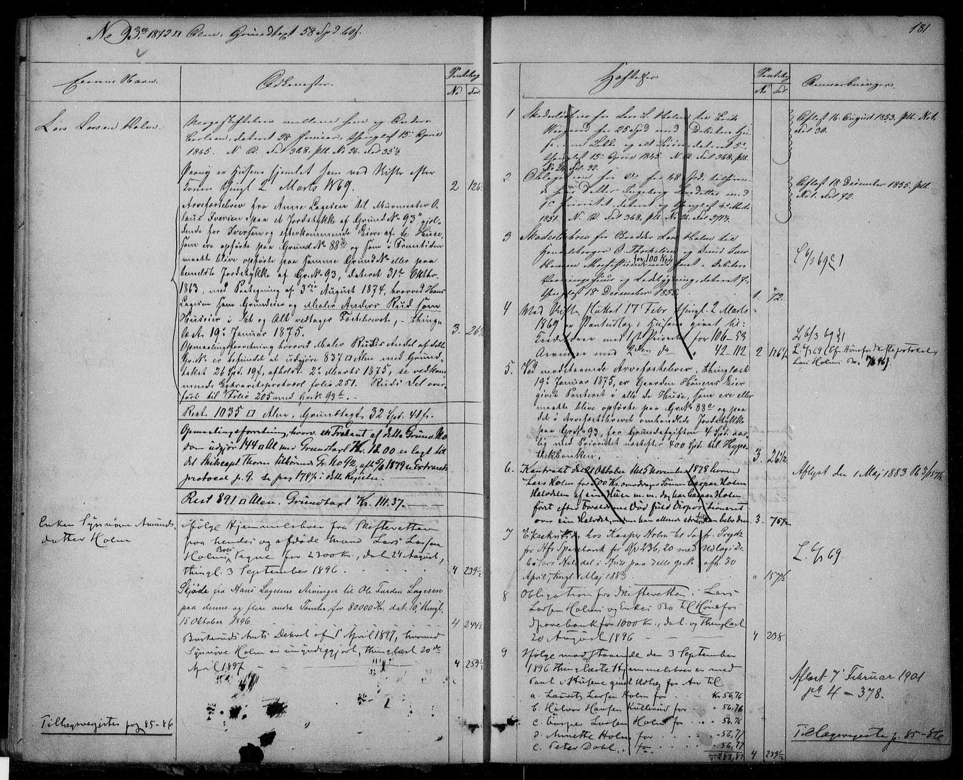 Ringerike sorenskriveri, AV/SAKO-A-105/G/Gb/Gbc/L0017: Panteregister nr. III 17, s. 181
