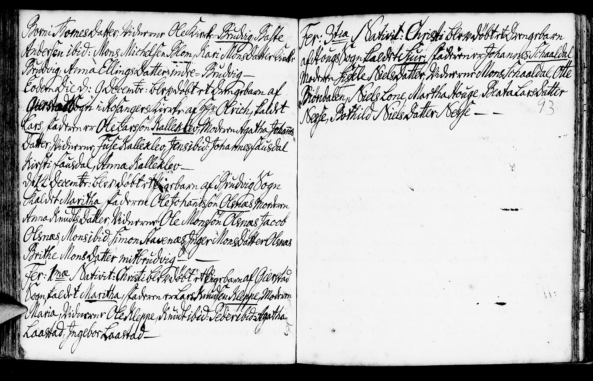 Haus sokneprestembete, SAB/A-75601/H/Haa: Ministerialbok nr. A 6, 1748-1758, s. 93