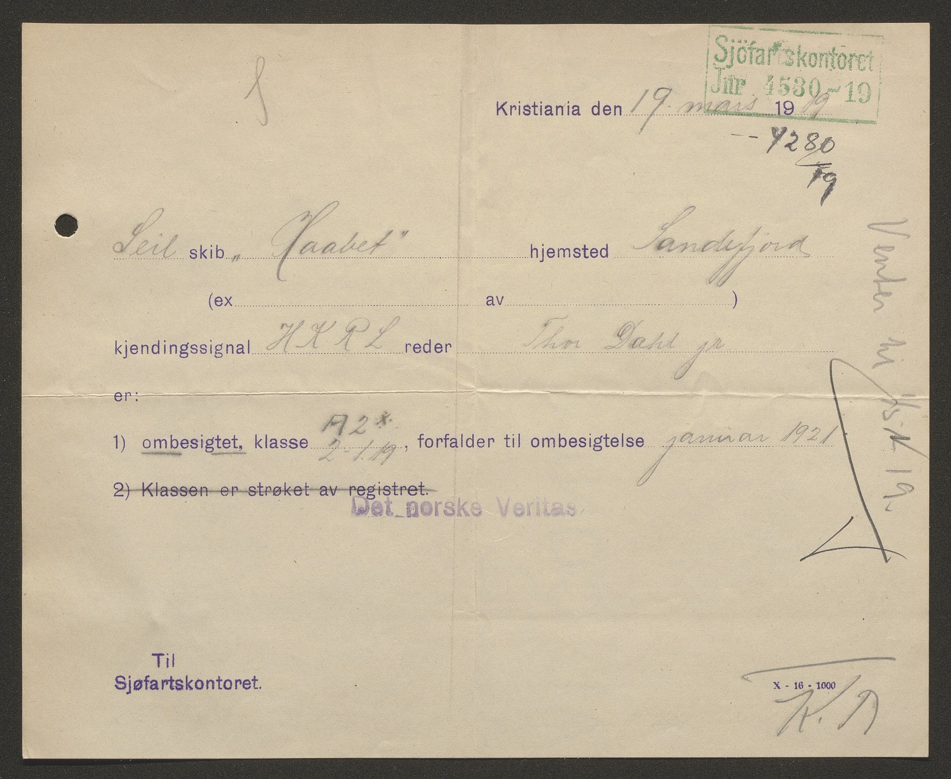 Sjøfartsdirektoratet med forløpere, skipsmapper slettede skip, RA/S-4998/F/Fa/L0531: --, 1868-1932, s. 385