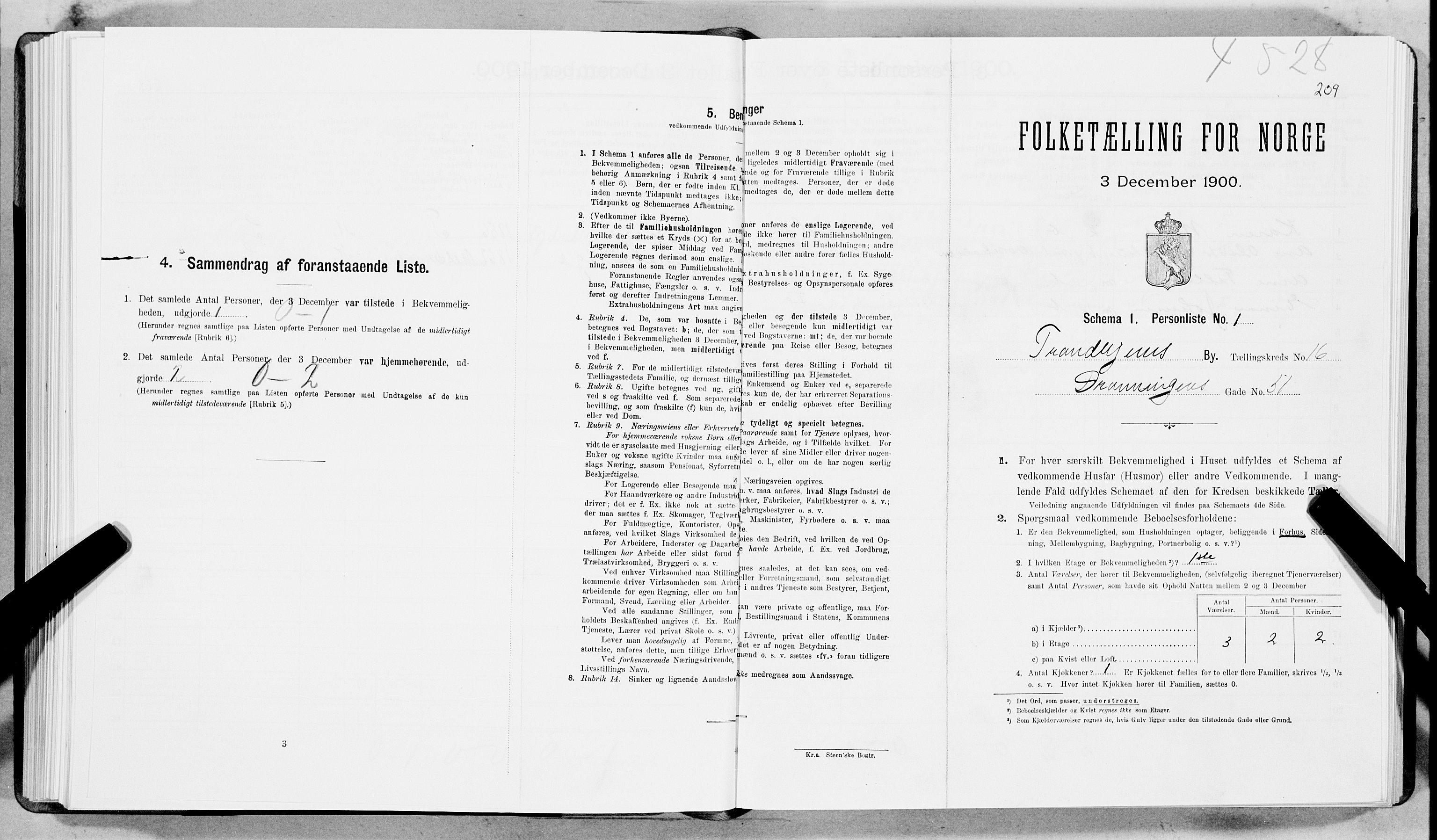 SAT, Folketelling 1900 for 1601 Trondheim kjøpstad, 1900, s. 2748