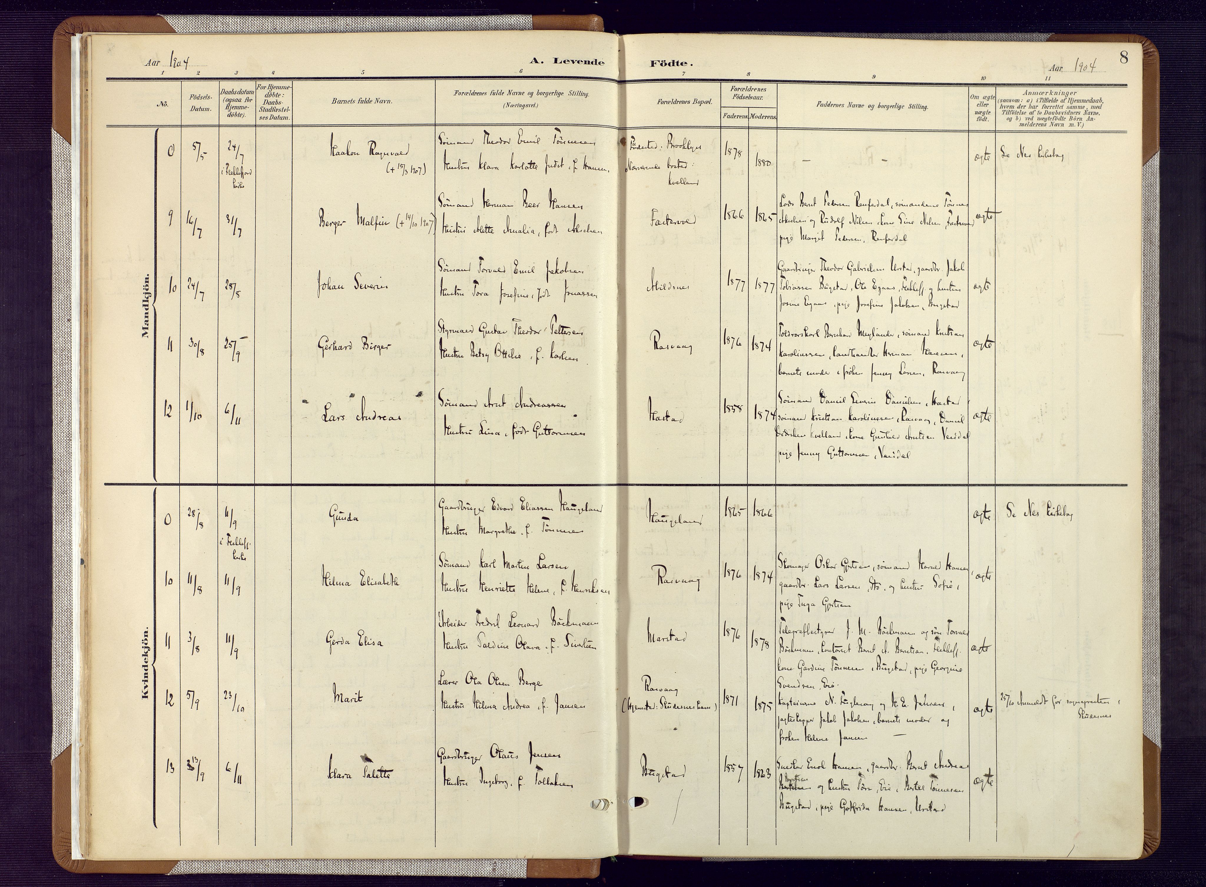 Flekkefjord sokneprestkontor, AV/SAK-1111-0012/F/Fa/Fab/L0007: Ministerialbok nr. A 7, 1902-1921, s. 8