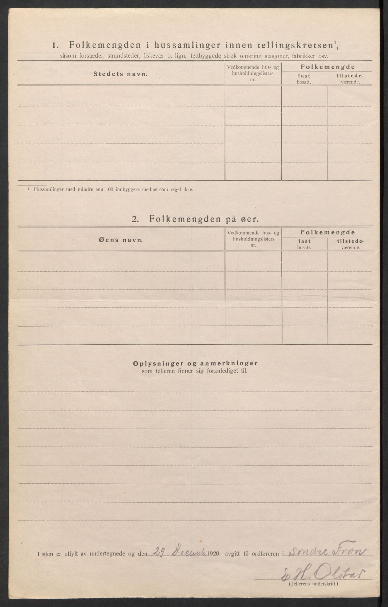 SAH, Folketelling 1920 for 0519 Sør-Fron herred, 1920, s. 23