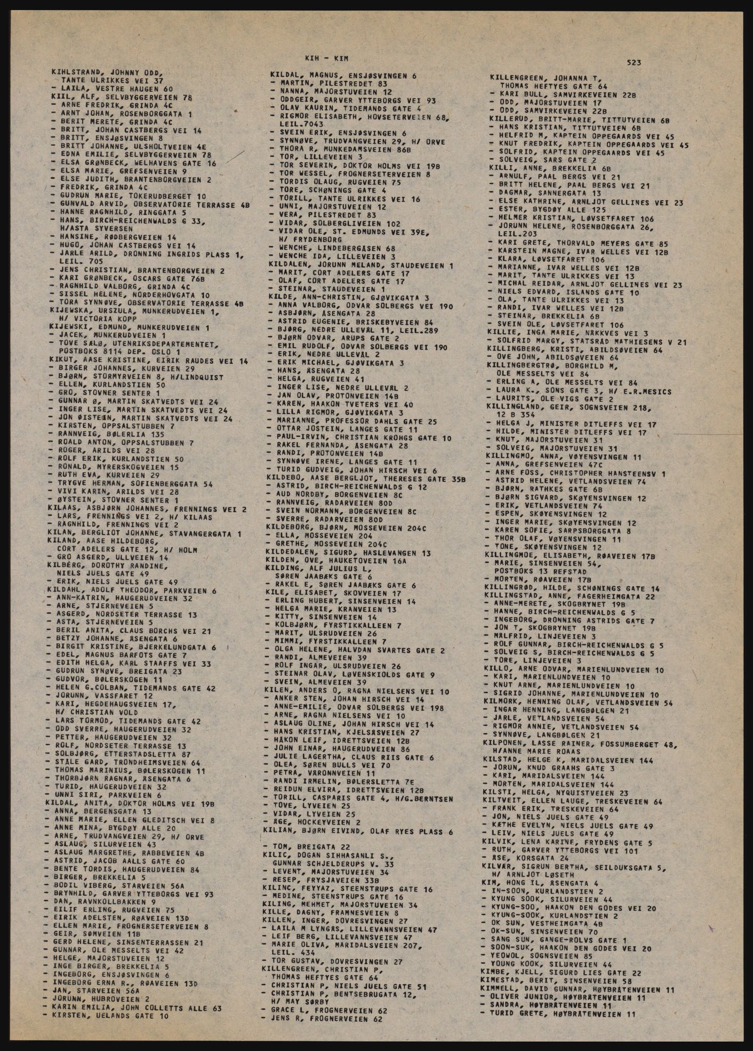 Kristiania/Oslo adressebok, PUBL/-, 1981-1982, s. 523