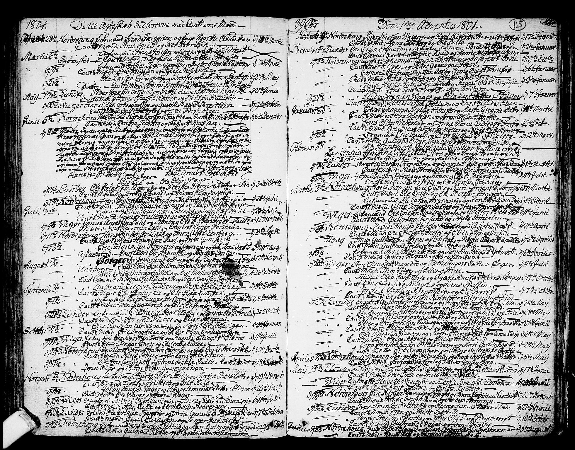 Norderhov kirkebøker, AV/SAKO-A-237/F/Fa/L0006: Ministerialbok nr. 6, 1789-1811, s. 165