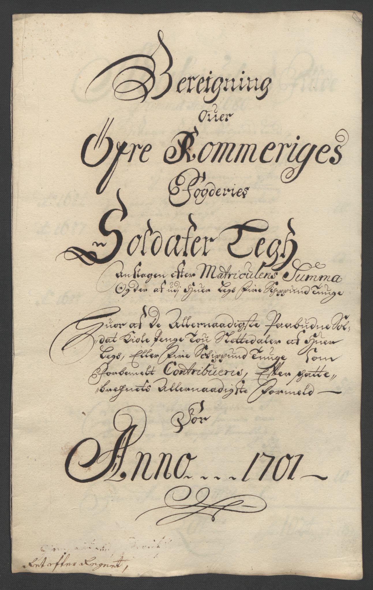 Rentekammeret inntil 1814, Reviderte regnskaper, Fogderegnskap, RA/EA-4092/R12/L0713: Fogderegnskap Øvre Romerike, 1701, s. 248