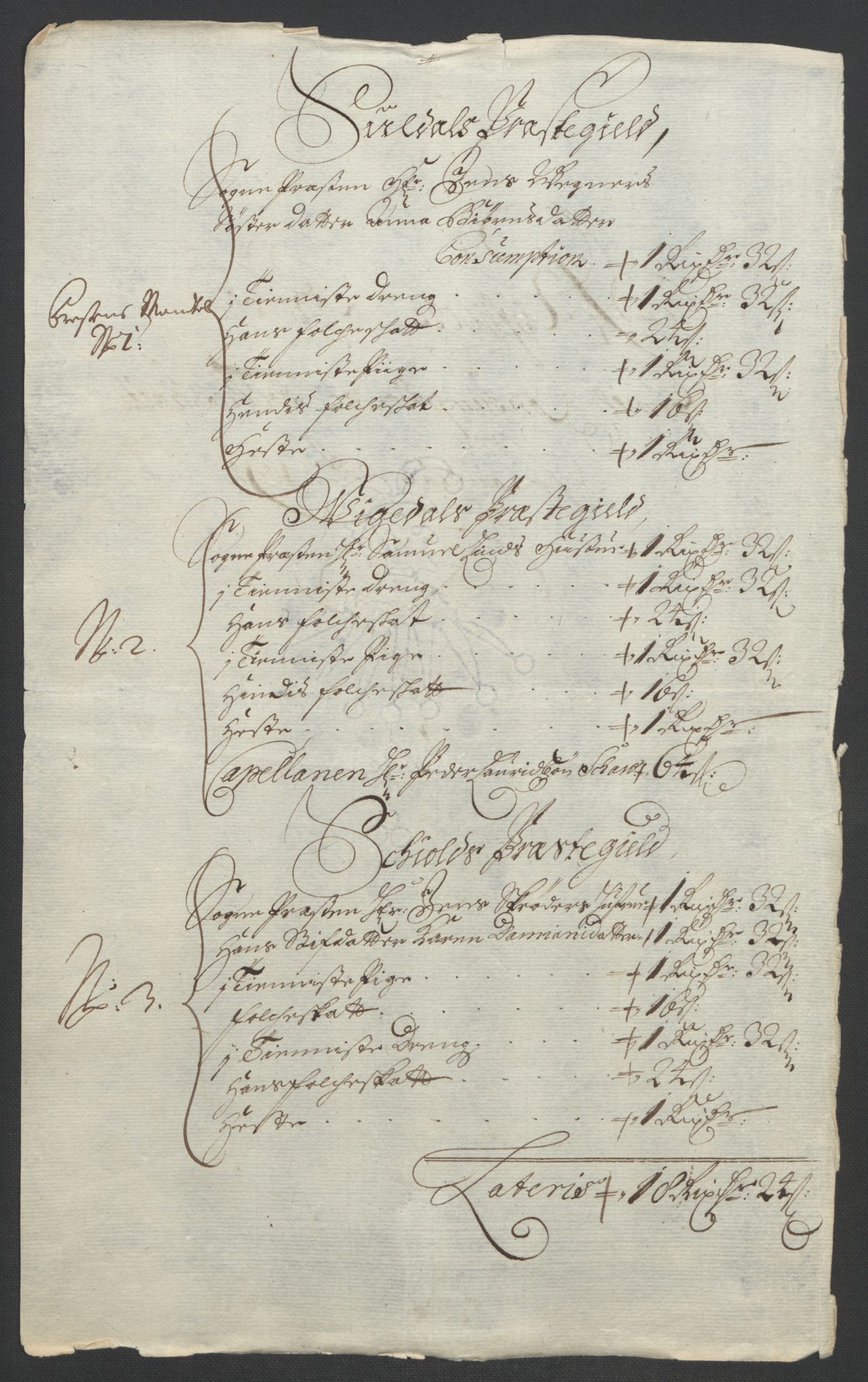 Rentekammeret inntil 1814, Reviderte regnskaper, Fogderegnskap, AV/RA-EA-4092/R47/L2857: Fogderegnskap Ryfylke, 1694-1696, s. 22