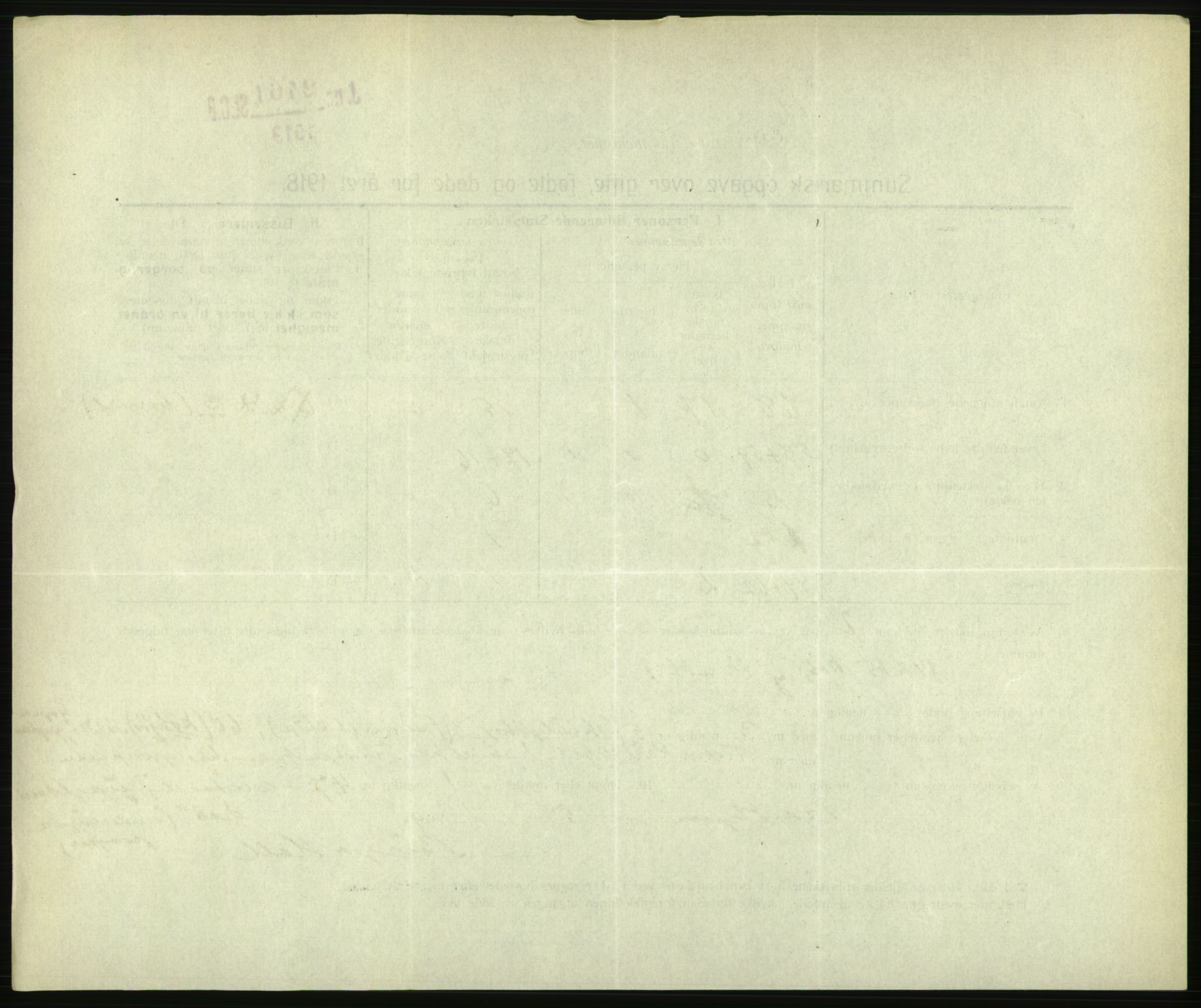 Statistisk sentralbyrå, Sosiodemografiske emner, Befolkning, AV/RA-S-2228/D/Df/Dfb/Dfbh/L0059: Summariske oppgaver over gifte, fødte og døde for hele landet., 1918, s. 1358