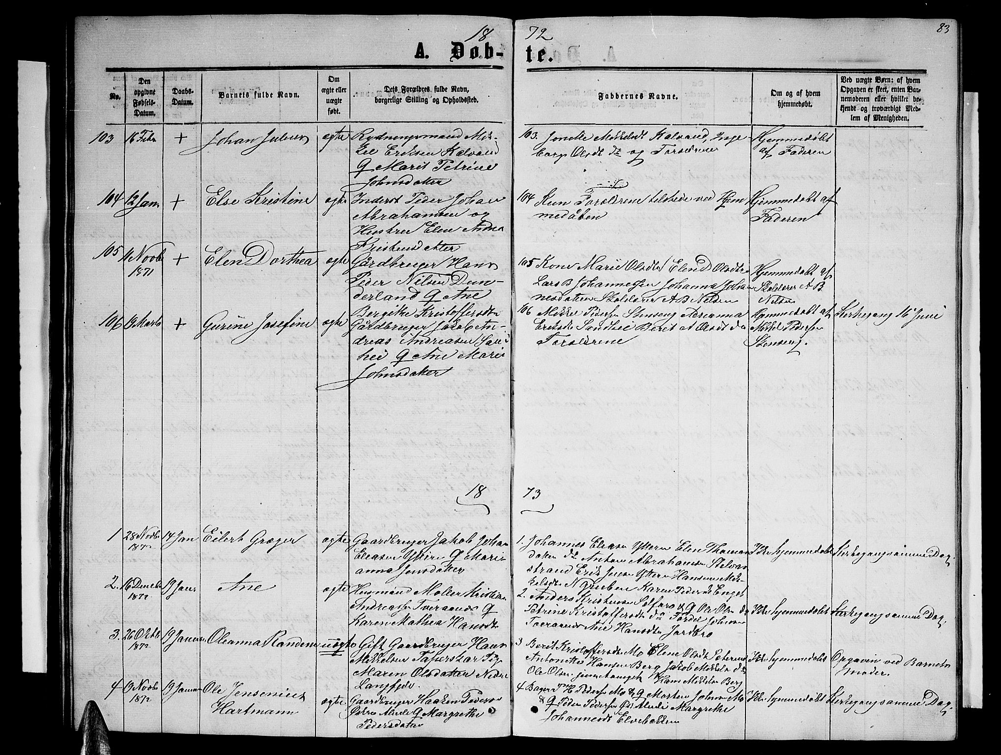 Ministerialprotokoller, klokkerbøker og fødselsregistre - Nordland, AV/SAT-A-1459/827/L0415: Klokkerbok nr. 827C04, 1864-1886, s. 83