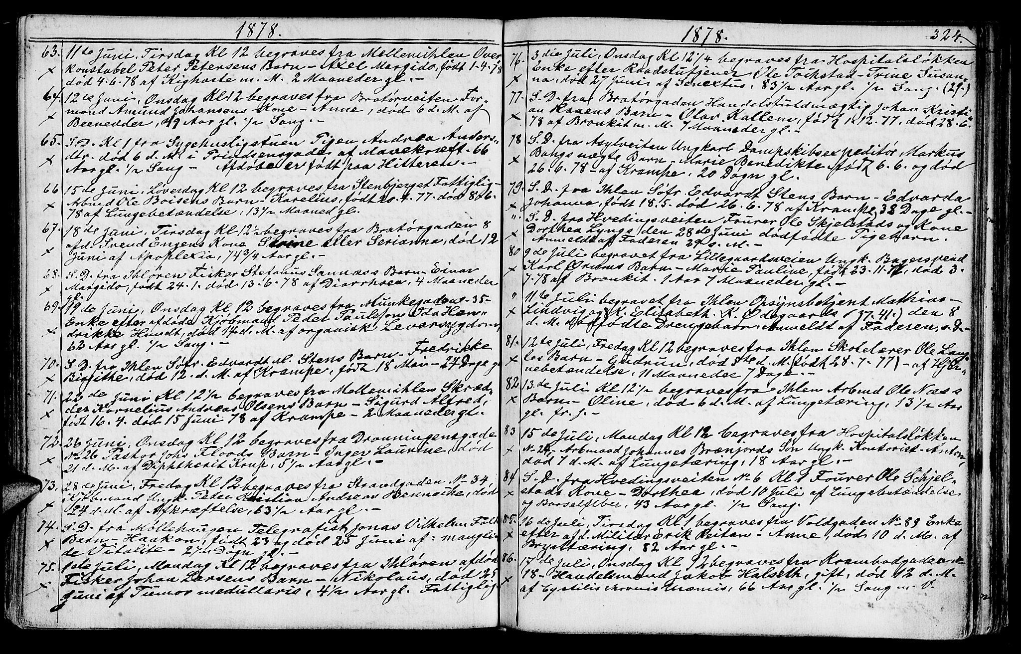 Ministerialprotokoller, klokkerbøker og fødselsregistre - Sør-Trøndelag, SAT/A-1456/602/L0142: Klokkerbok nr. 602C10, 1872-1894, s. 324
