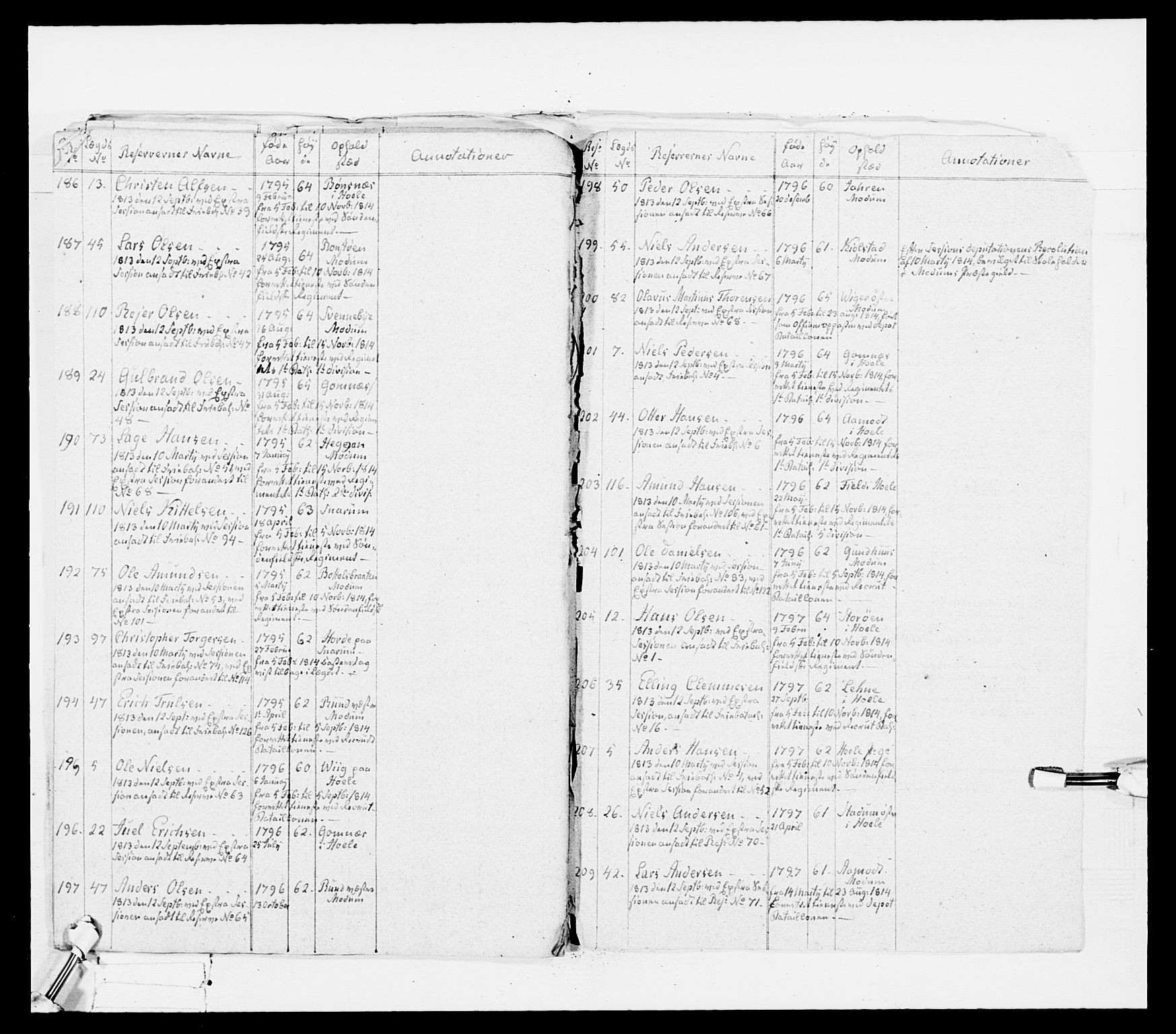 Generalitets- og kommissariatskollegiet, Det kongelige norske kommissariatskollegium, AV/RA-EA-5420/E/Eh/L0036a: Nordafjelske gevorbne infanteriregiment, 1813, s. 330