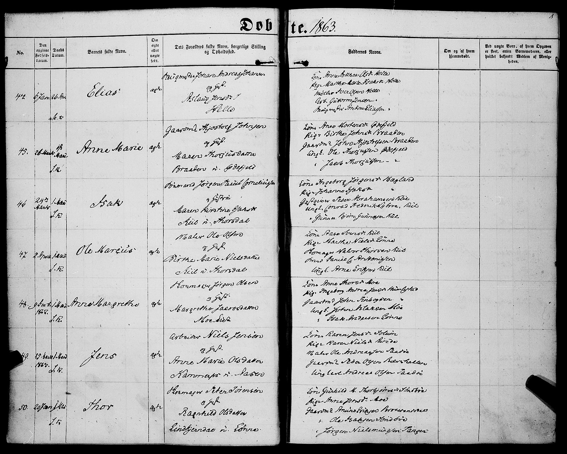 Sannidal kirkebøker, AV/SAKO-A-296/F/Fa/L0011: Ministerialbok nr. 11, 1863-1873, s. 8