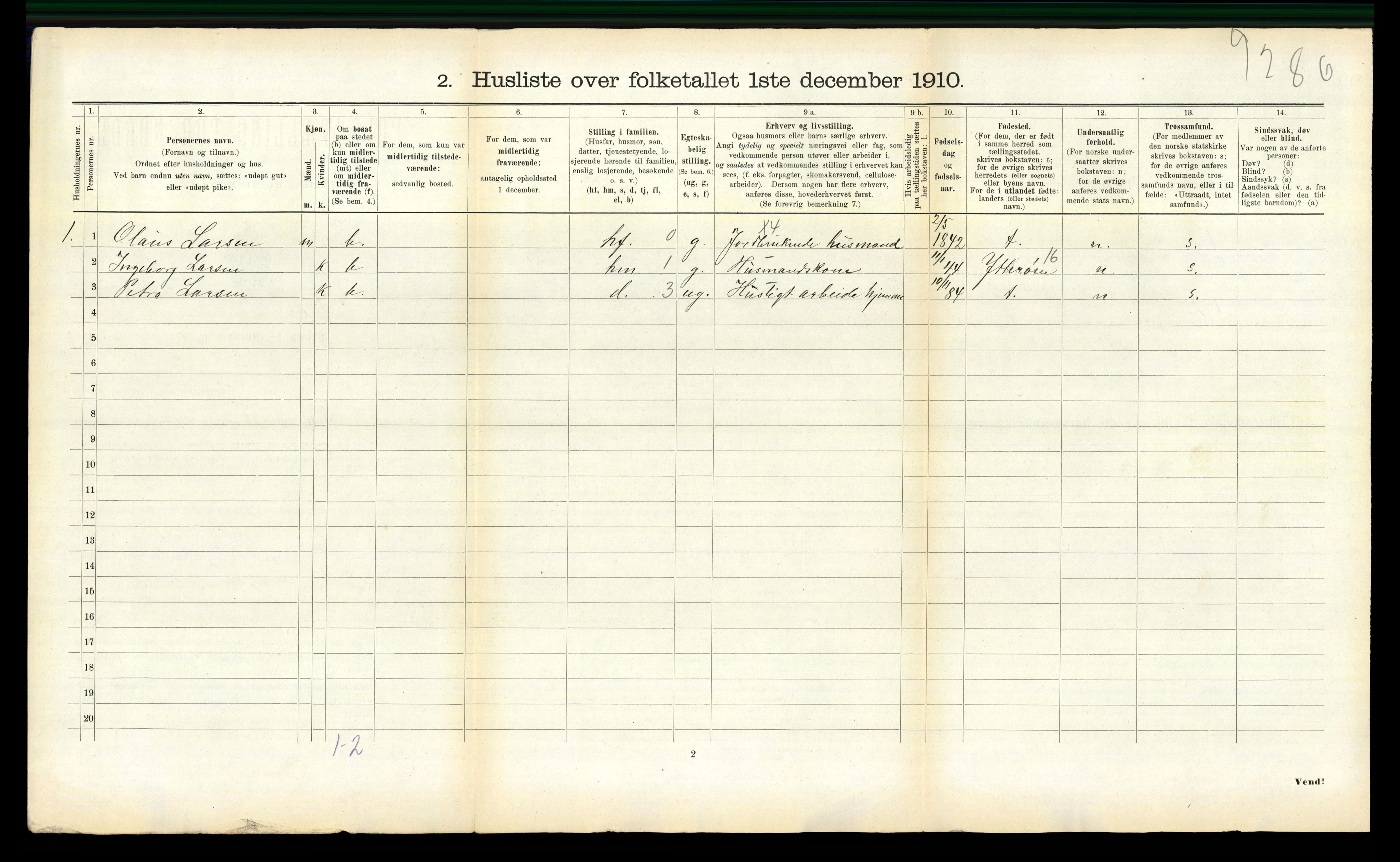 RA, Folketelling 1910 for 1719 Skogn herred, 1910, s. 1037