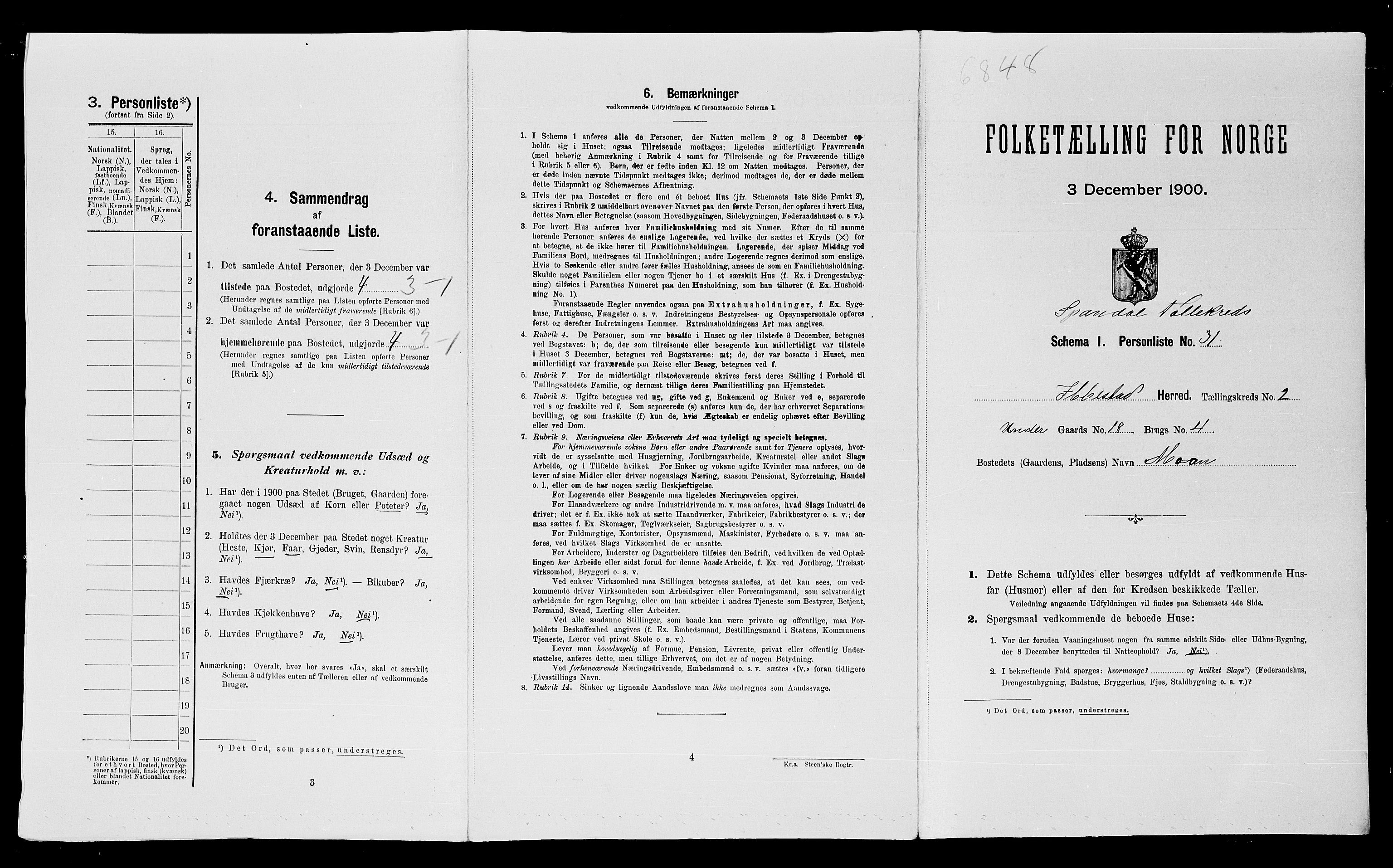 SATØ, Folketelling 1900 for 1917 Ibestad herred, 1900, s. 414