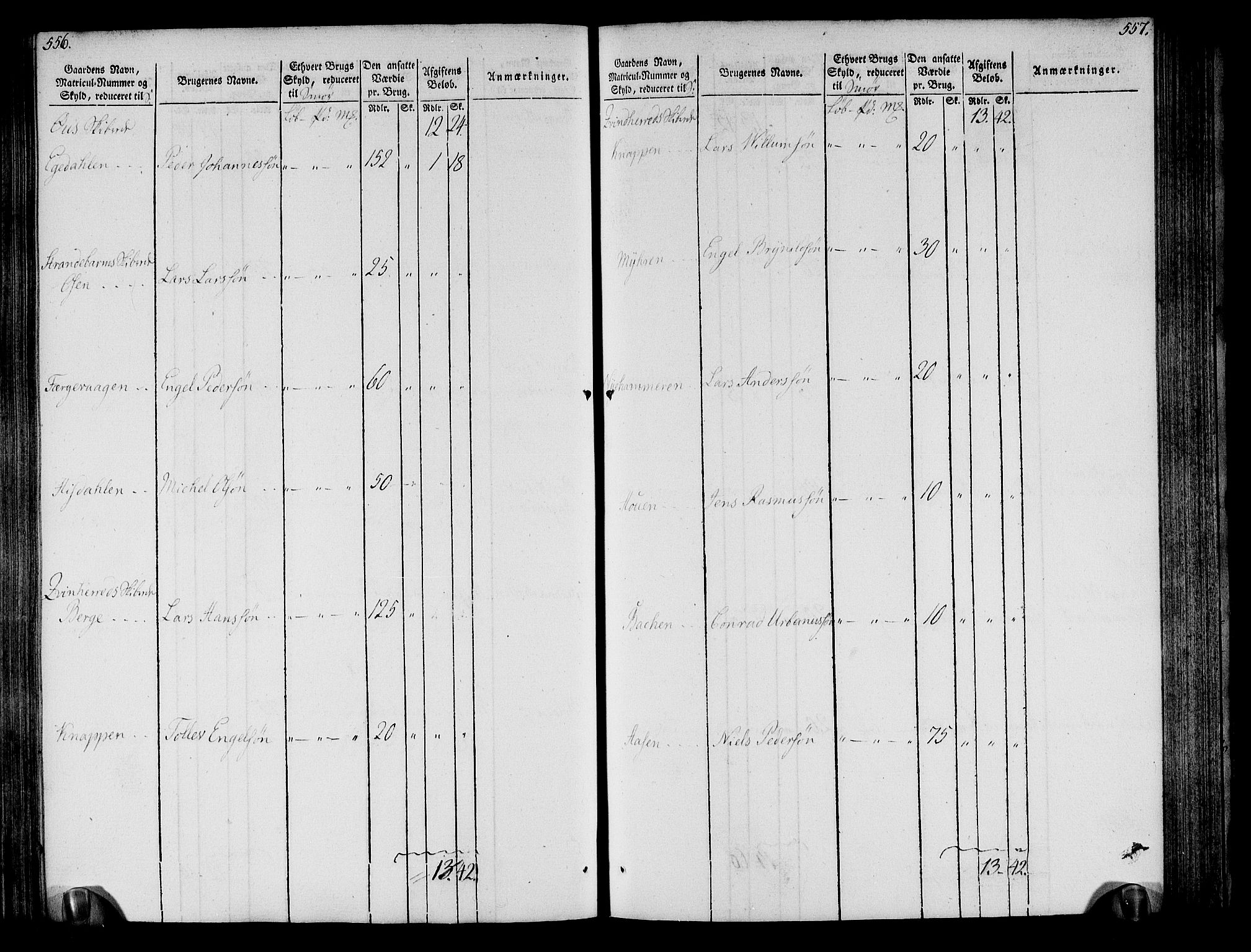 Rentekammeret inntil 1814, Realistisk ordnet avdeling, RA/EA-4070/N/Ne/Nea/L0109: Sunnhordland og Hardanger fogderi. Oppebørselsregister, 1803-1804, s. 282