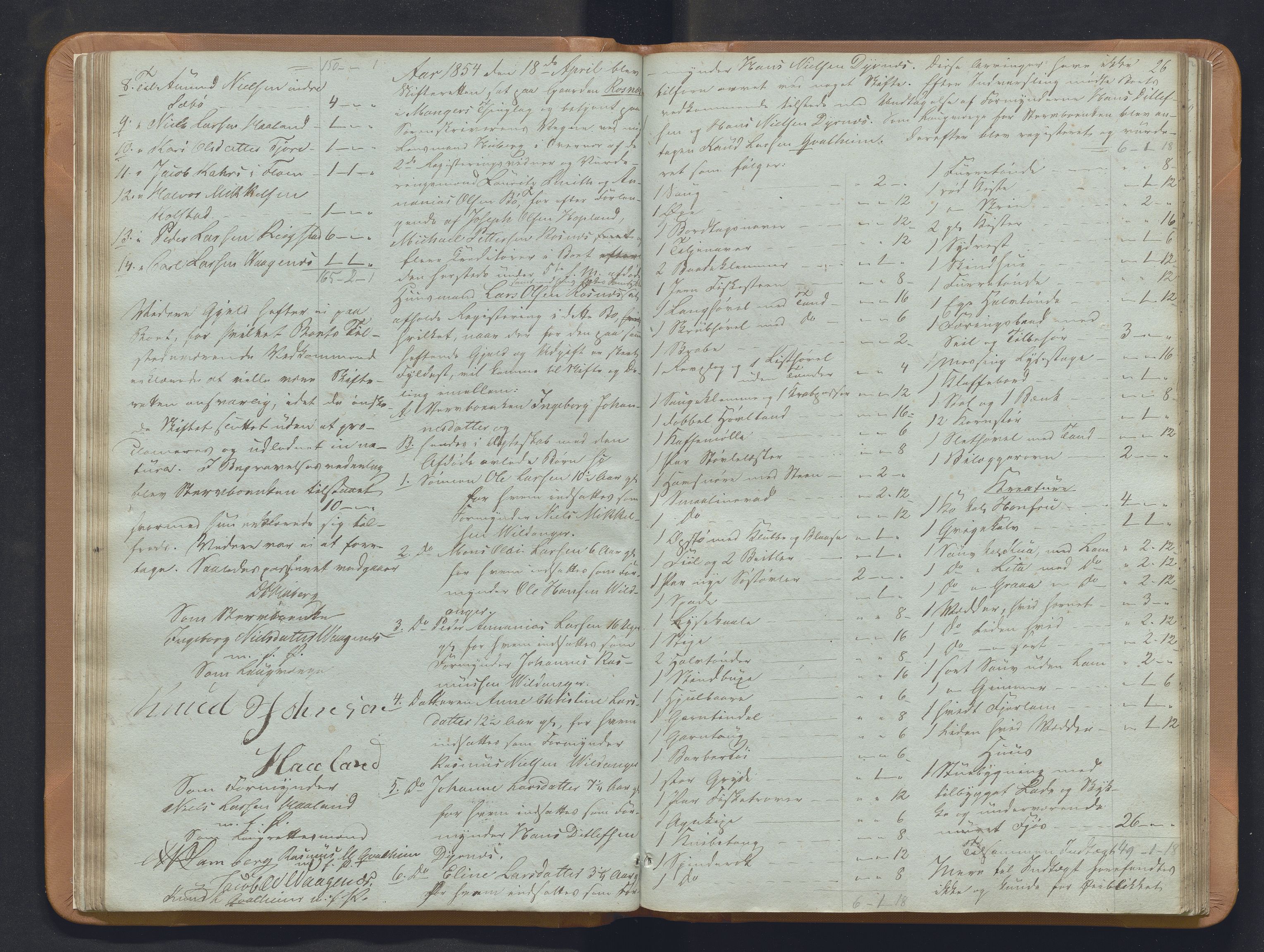 Nordhordland sorenskrivar, SAB/A-2901/1/H/Hb/L0018: Registreringsprotokollar, 1853-1856, s. 26