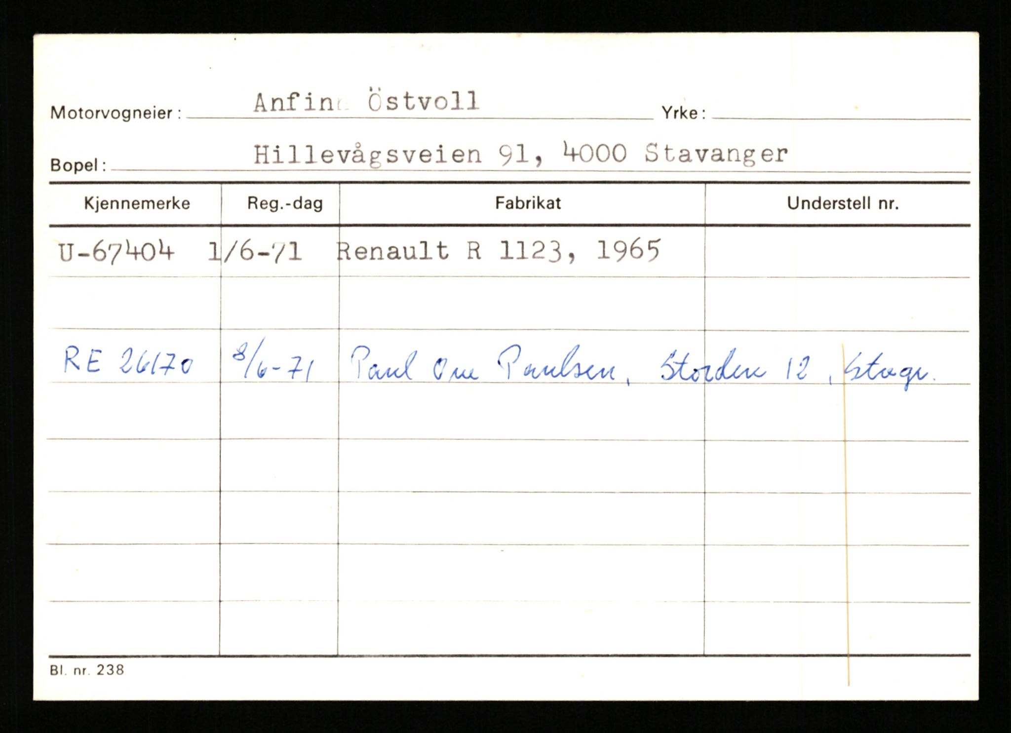 Stavanger trafikkstasjon, SAST/A-101942/0/G/L0007: Registreringsnummer: 49019 - 67460, 1930-1971, s. 3273