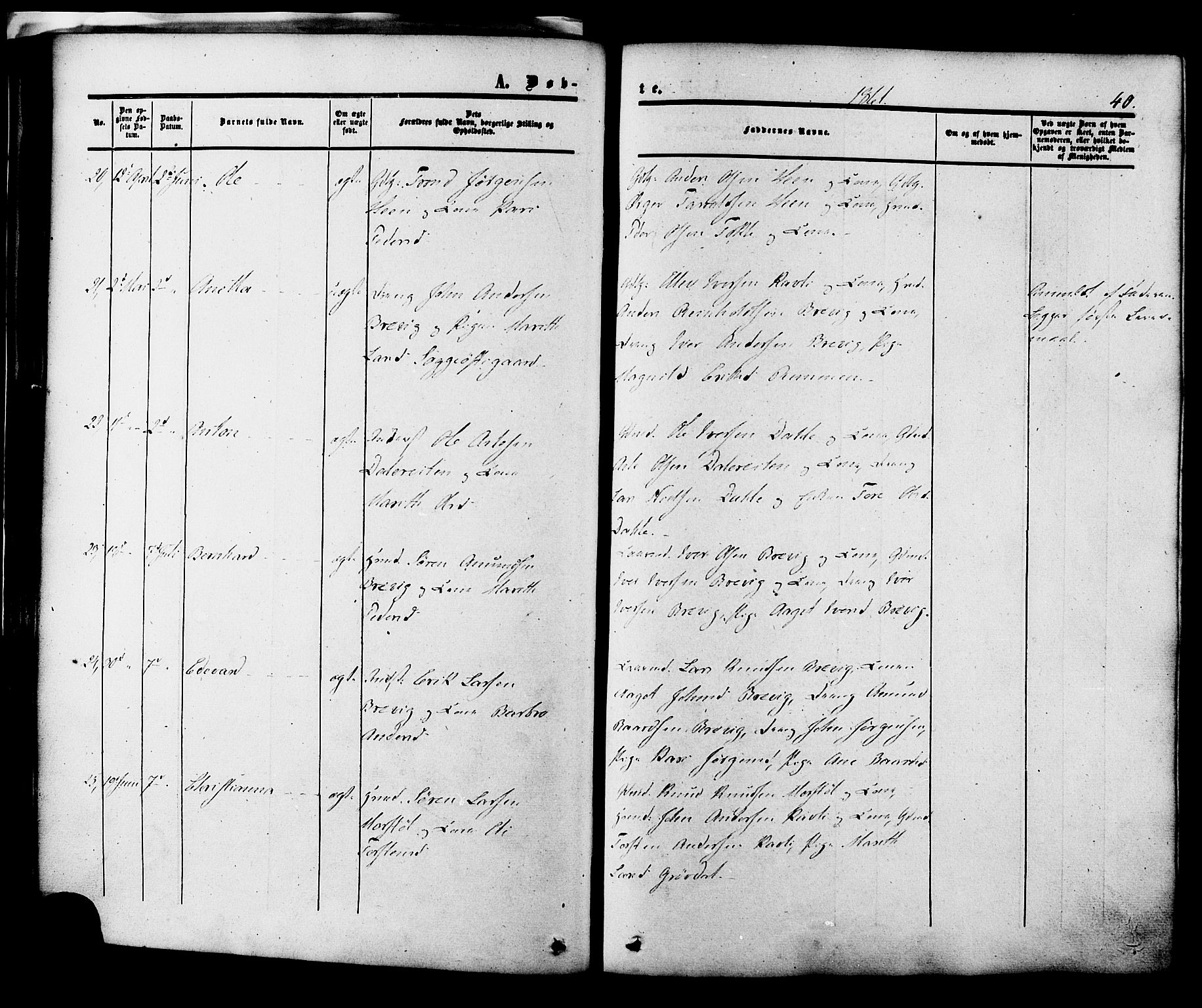 Ministerialprotokoller, klokkerbøker og fødselsregistre - Møre og Romsdal, AV/SAT-A-1454/545/L0586: Ministerialbok nr. 545A02, 1854-1877, s. 40