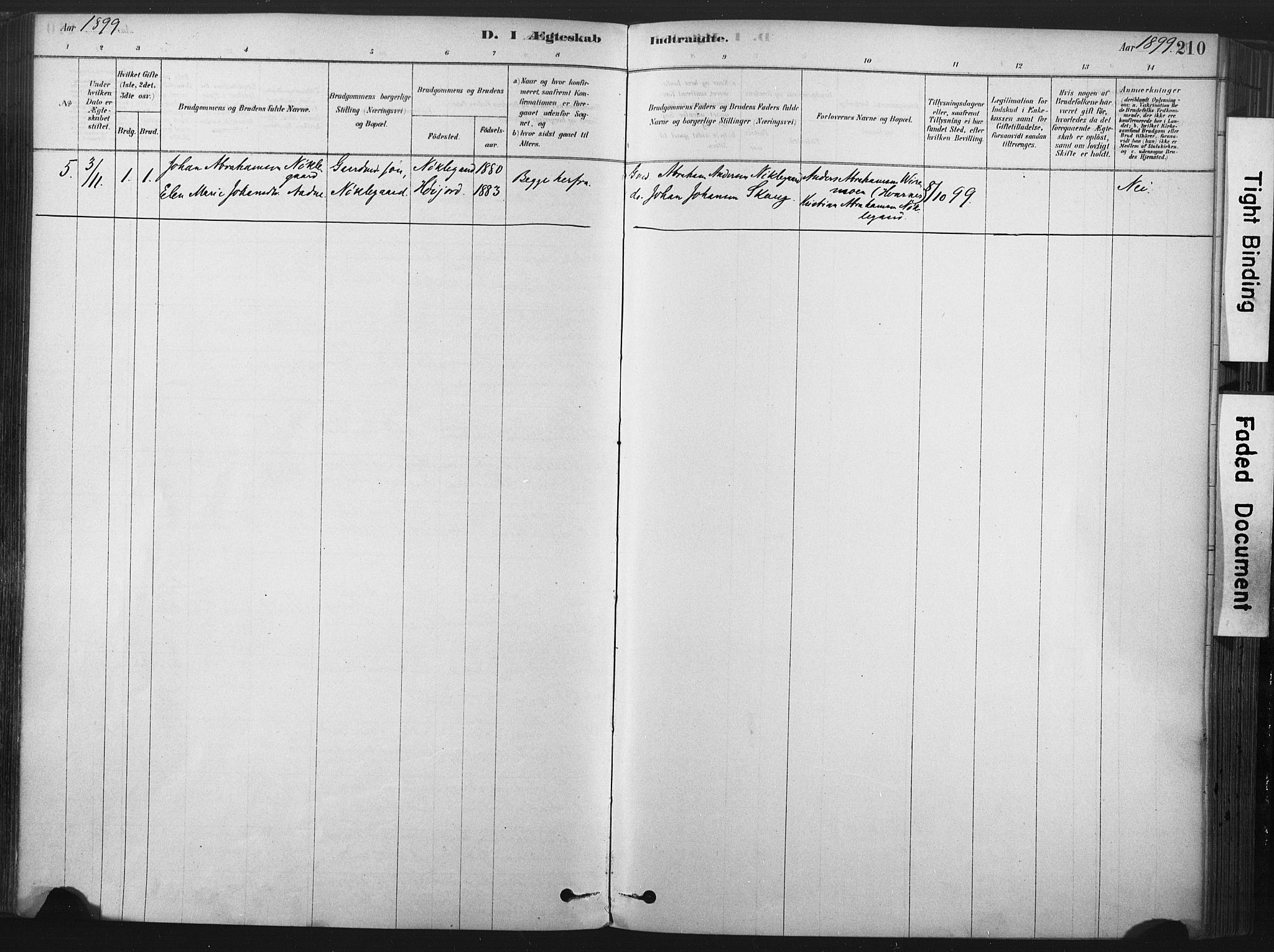 Andebu kirkebøker, AV/SAKO-A-336/F/Fa/L0007: Ministerialbok nr. I 7, 1878-1899, s. 210