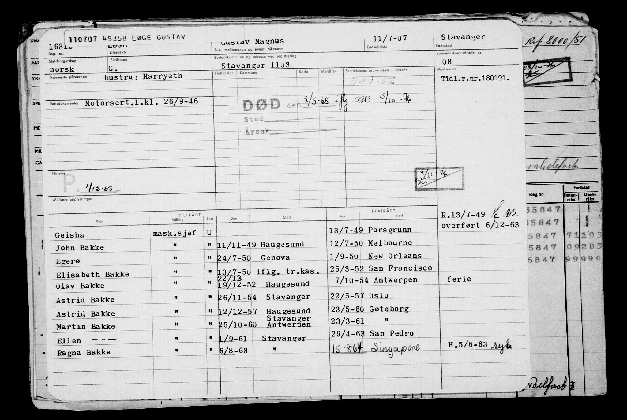 Direktoratet for sjømenn, AV/RA-S-3545/G/Gb/L0072: Hovedkort, 1907, s. 138