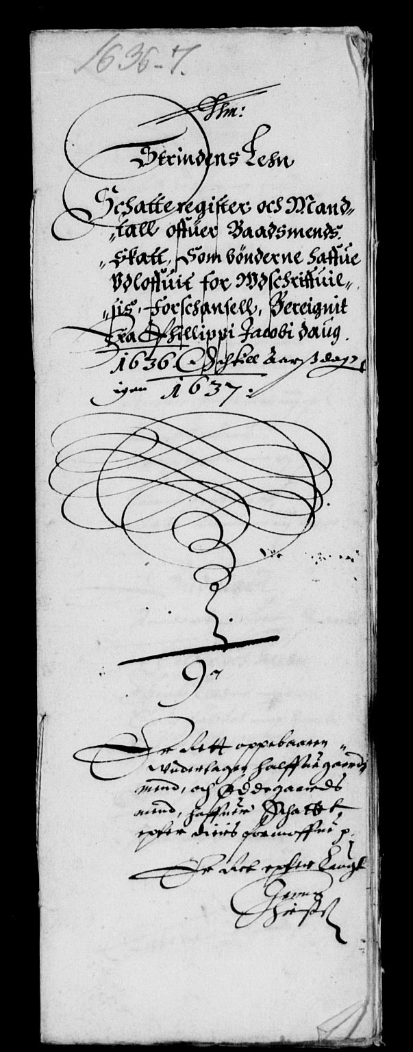 Rentekammeret inntil 1814, Reviderte regnskaper, Lensregnskaper, RA/EA-5023/R/Rb/Rbw/L0060: Trondheim len, 1636-1638