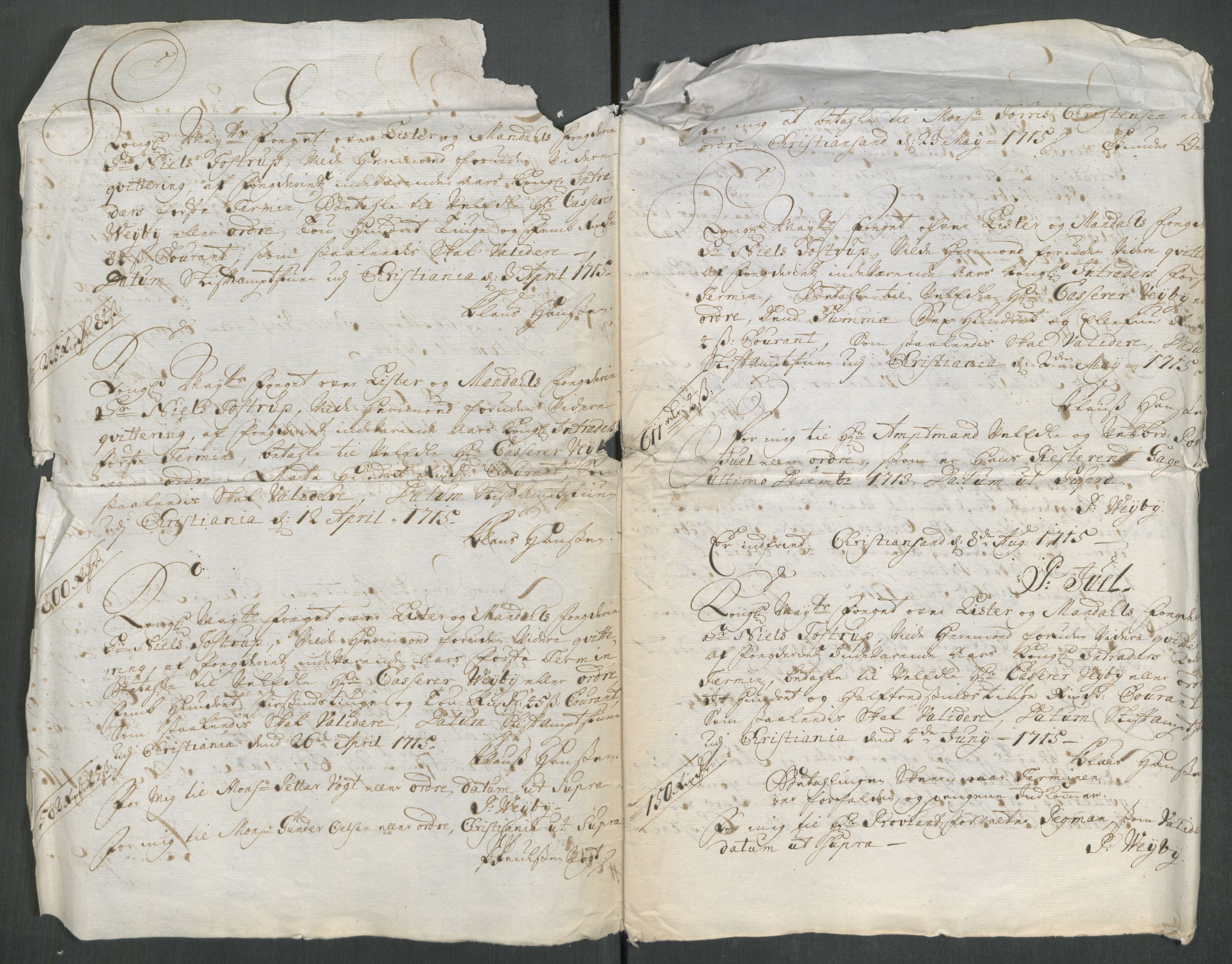 Rentekammeret inntil 1814, Reviderte regnskaper, Fogderegnskap, RA/EA-4092/R43/L2559: Fogderegnskap Lista og Mandal, 1715, s. 287