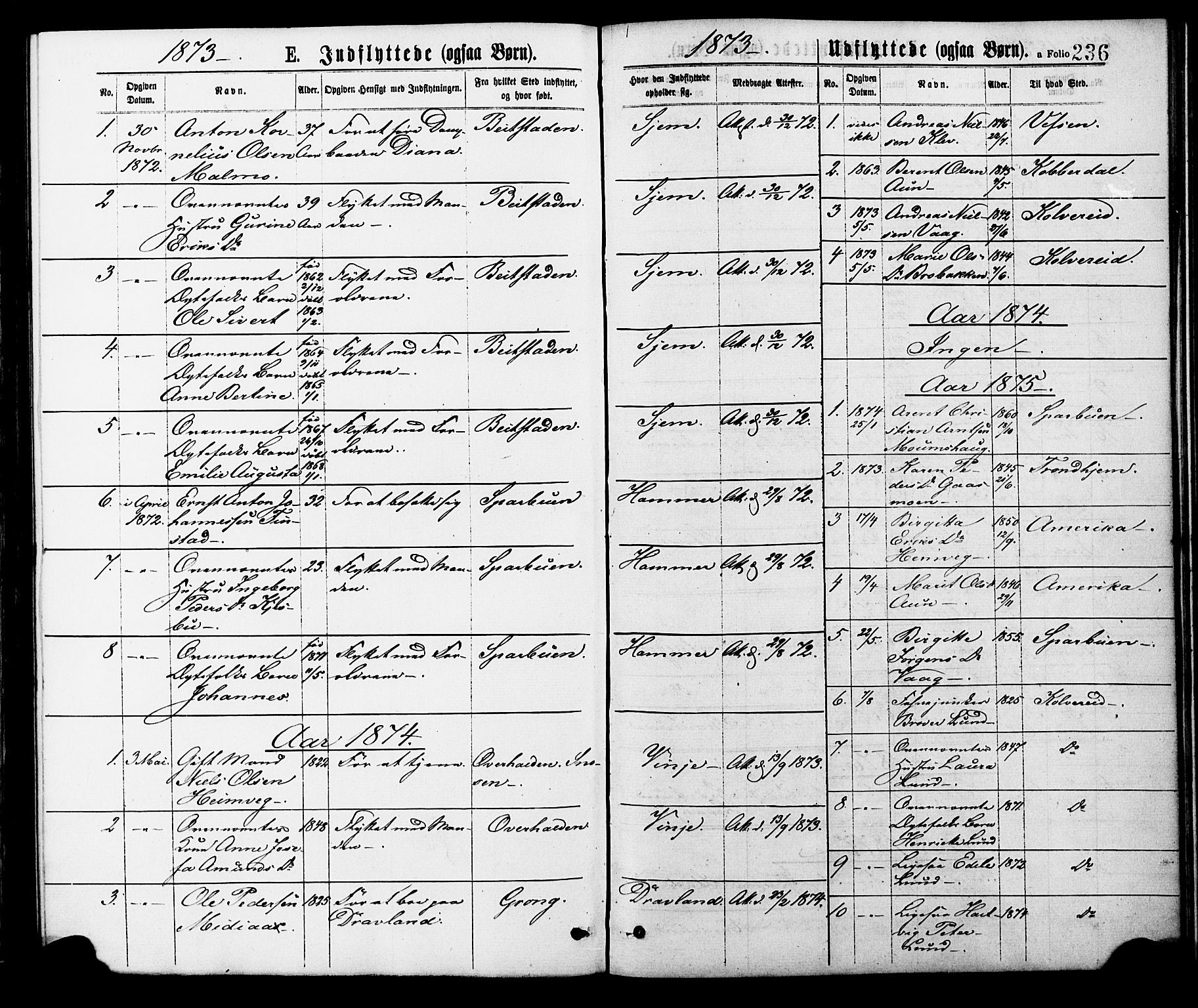 Ministerialprotokoller, klokkerbøker og fødselsregistre - Nord-Trøndelag, AV/SAT-A-1458/749/L0473: Ministerialbok nr. 749A07, 1873-1887, s. 236