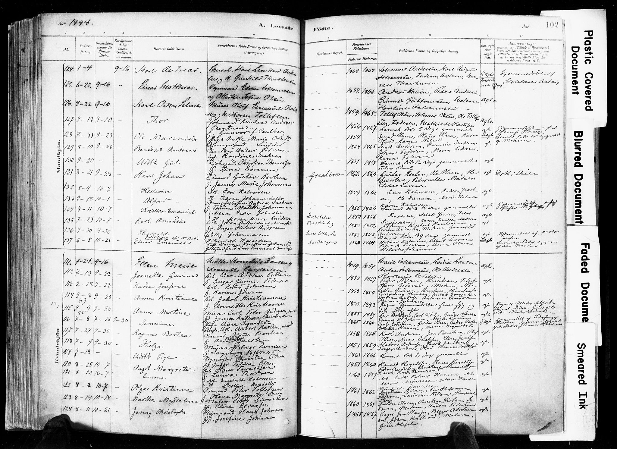 Skien kirkebøker, AV/SAKO-A-302/F/Fa/L0009: Ministerialbok nr. 9, 1878-1890, s. 102