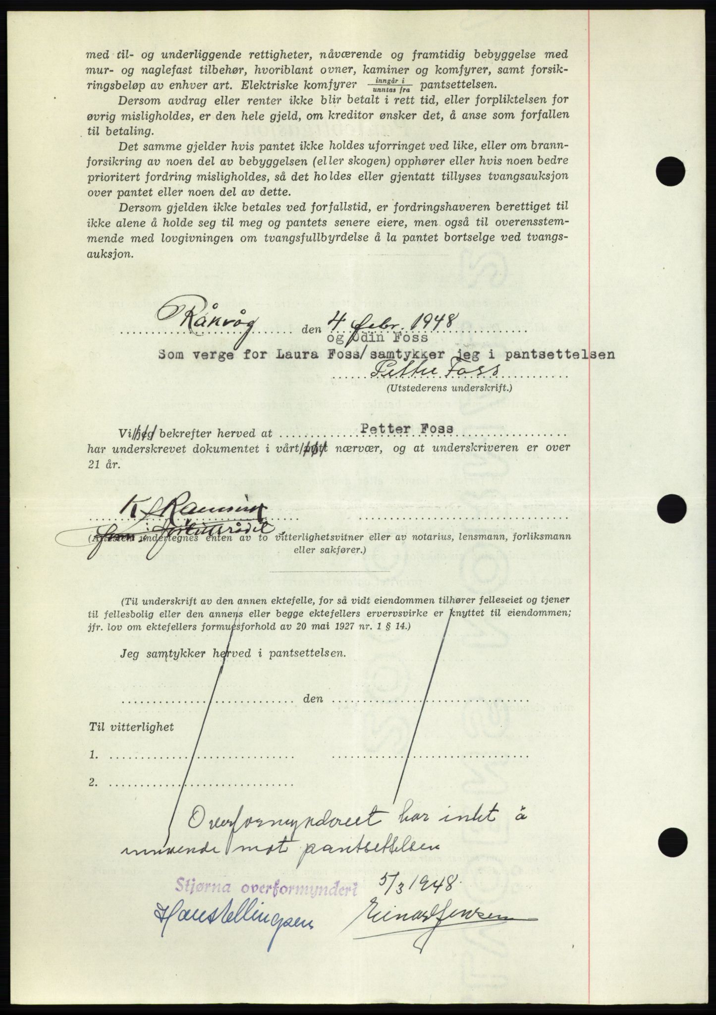 Fosen sorenskriveri, AV/SAT-A-1107/1/2/2C: Pantebok nr. B, 1948-1950, Dagboknr: 1070/1948