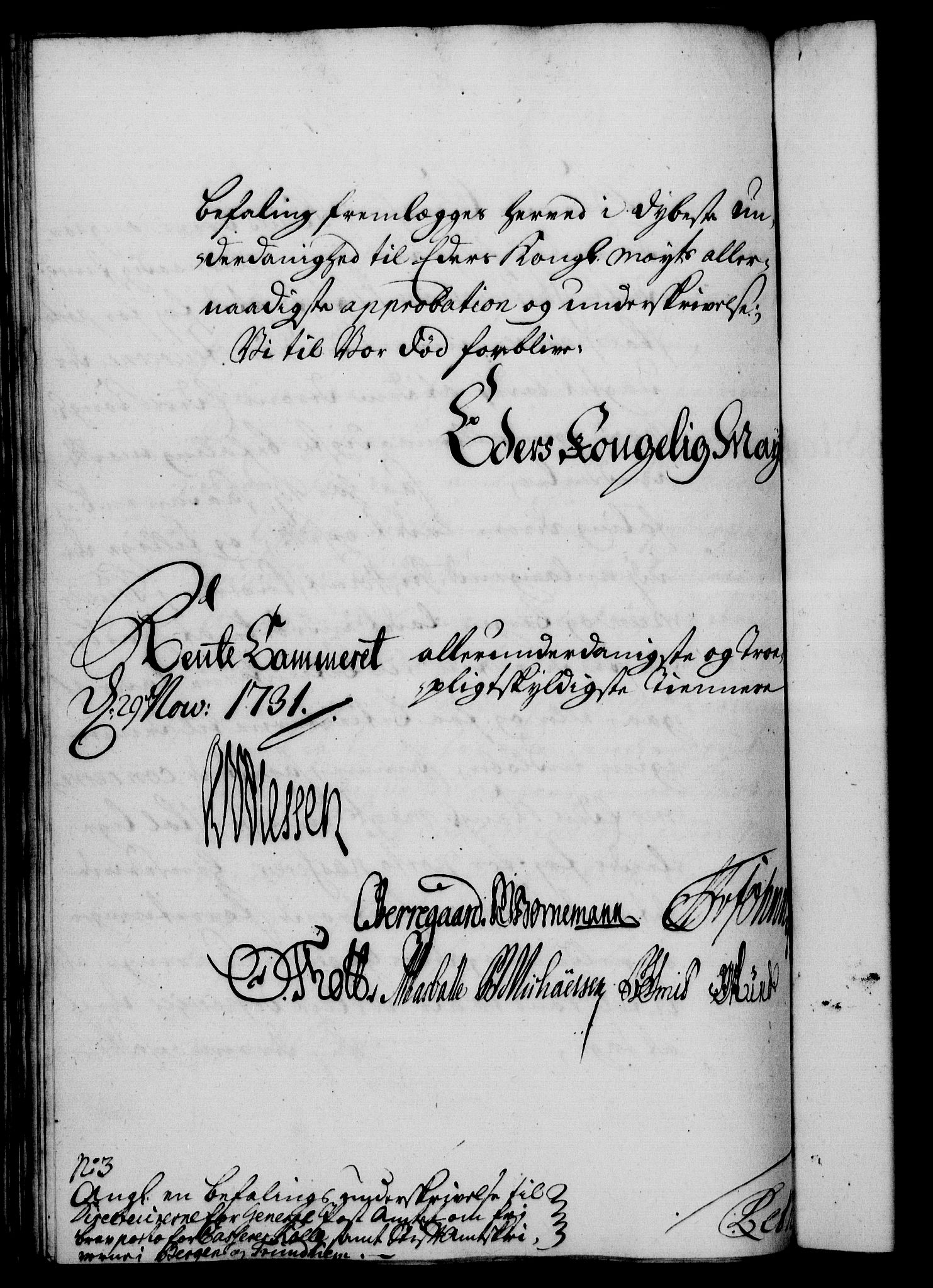 Rentekammeret, Kammerkanselliet, AV/RA-EA-3111/G/Gf/Gfa/L0014: Norsk relasjons- og resolusjonsprotokoll (merket RK 52.14), 1731, s. 448