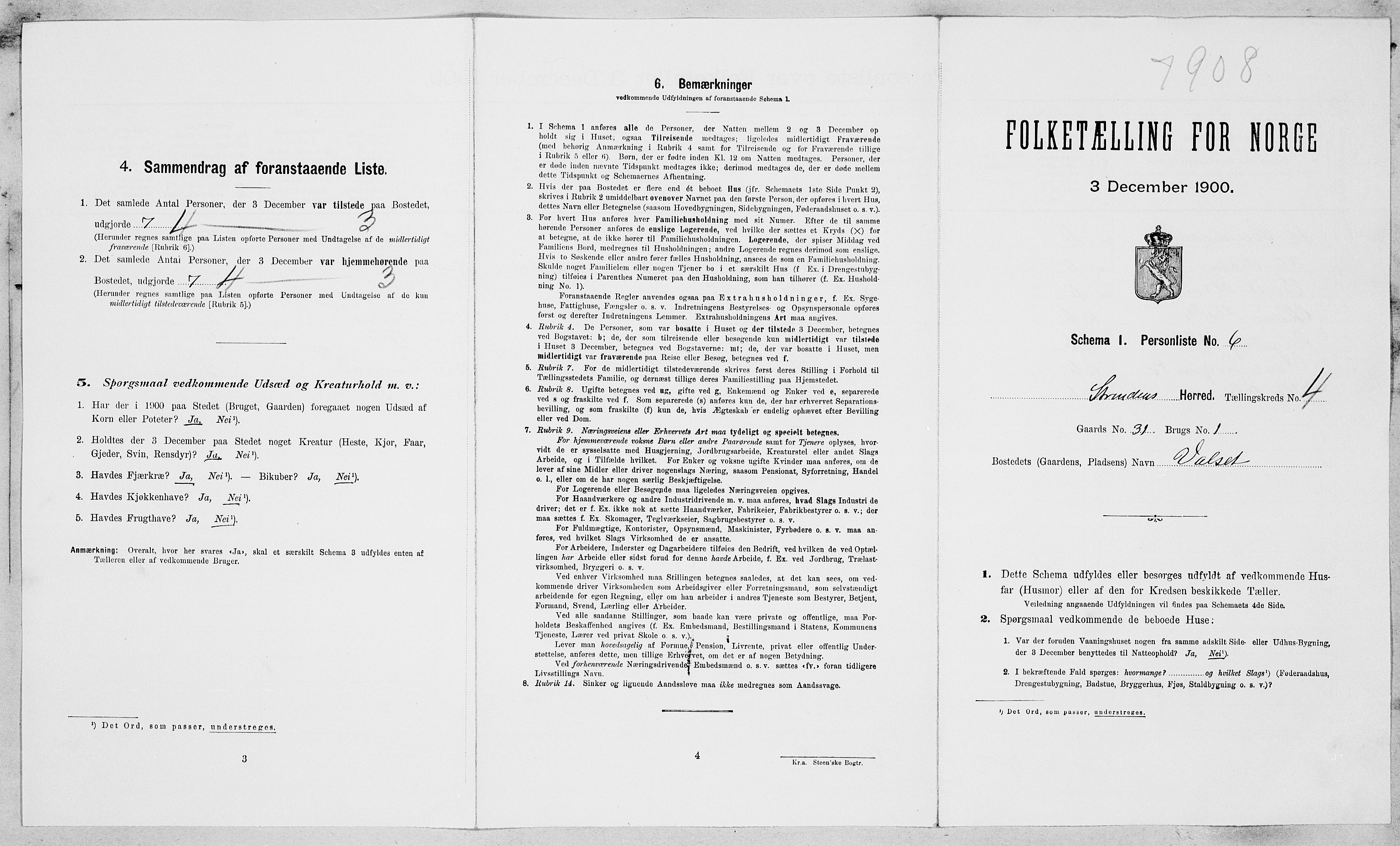 SAT, Folketelling 1900 for 1660 Strinda herred, 1900, s. 729