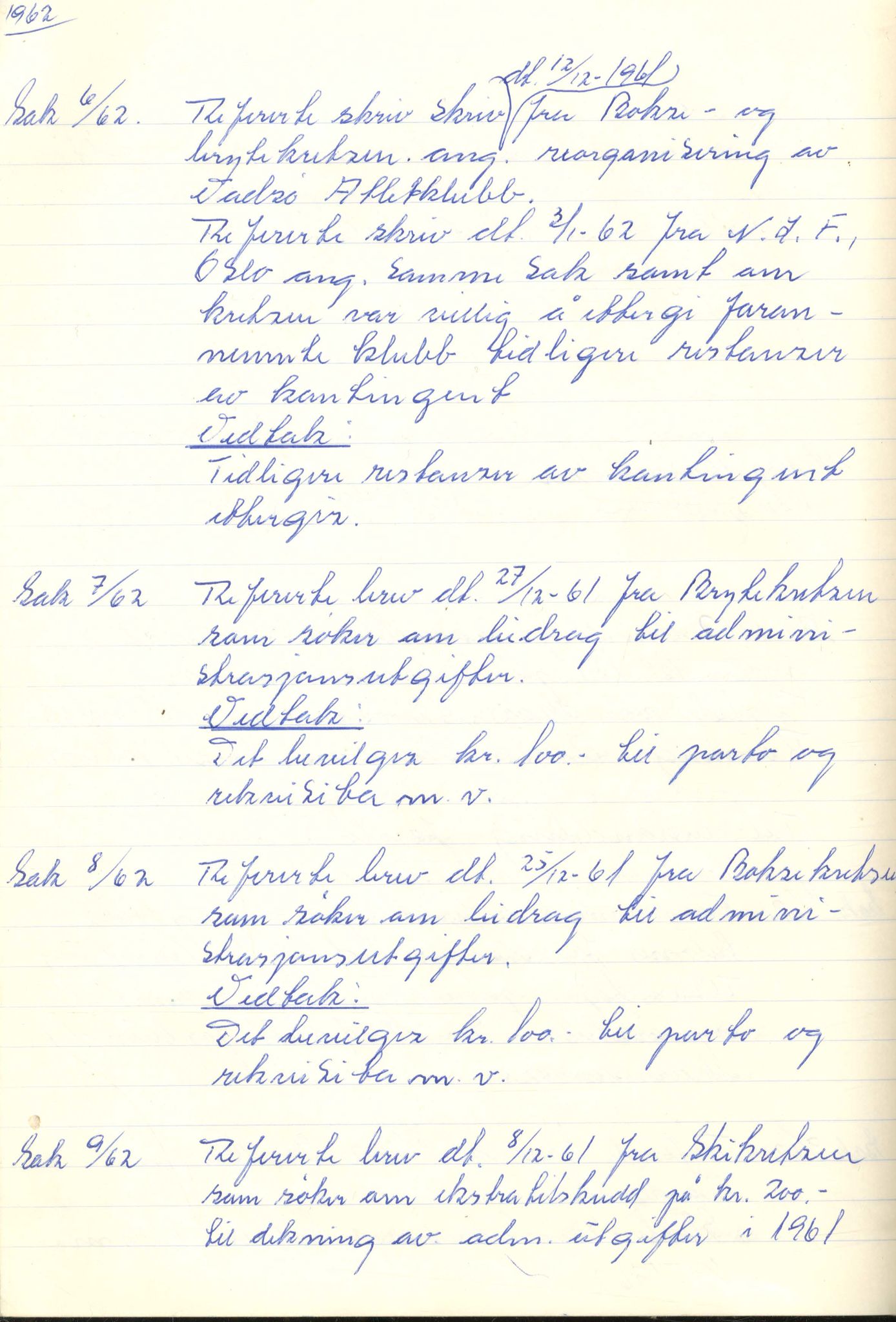 Aust-Finnmark Idrettskrets , FMFB/A-1041/A/L0005: Møteprotokoll for styre, ting og arbeidsutvalg, 1958-1963, s. 153